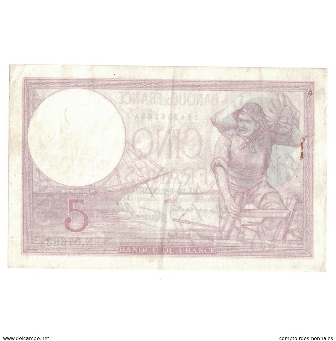 France, 5 Francs, Violet, 1939, N.61683, TTB+, Fayette:4.10, KM:83 - 5 F 1917-1940 ''Violet''