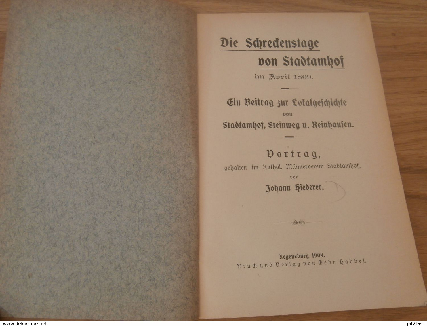 Die Schreckenstage Von Stadtamhof Im April 1809 , Steinweg U. Reinhausen , 1909 ,  Lokalgeschichte , Regensburg !!! - Zeldzaamheden