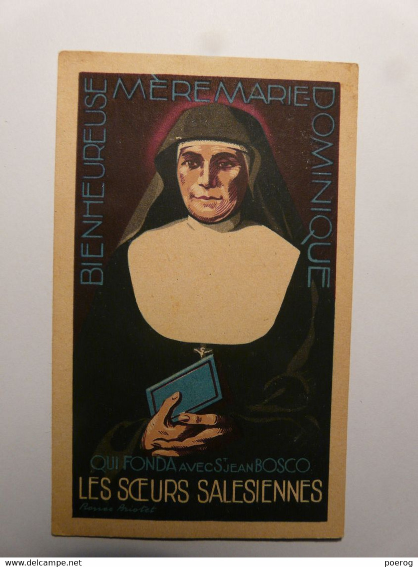 IMAGE MERE MARIE DOMINIQUE - SOEURS SALESIENNES - SAINT JEAN BOSCO - RENEE PRIOTET - Religieuse Religion - 7.5cm X 12cm - Devotion Images
