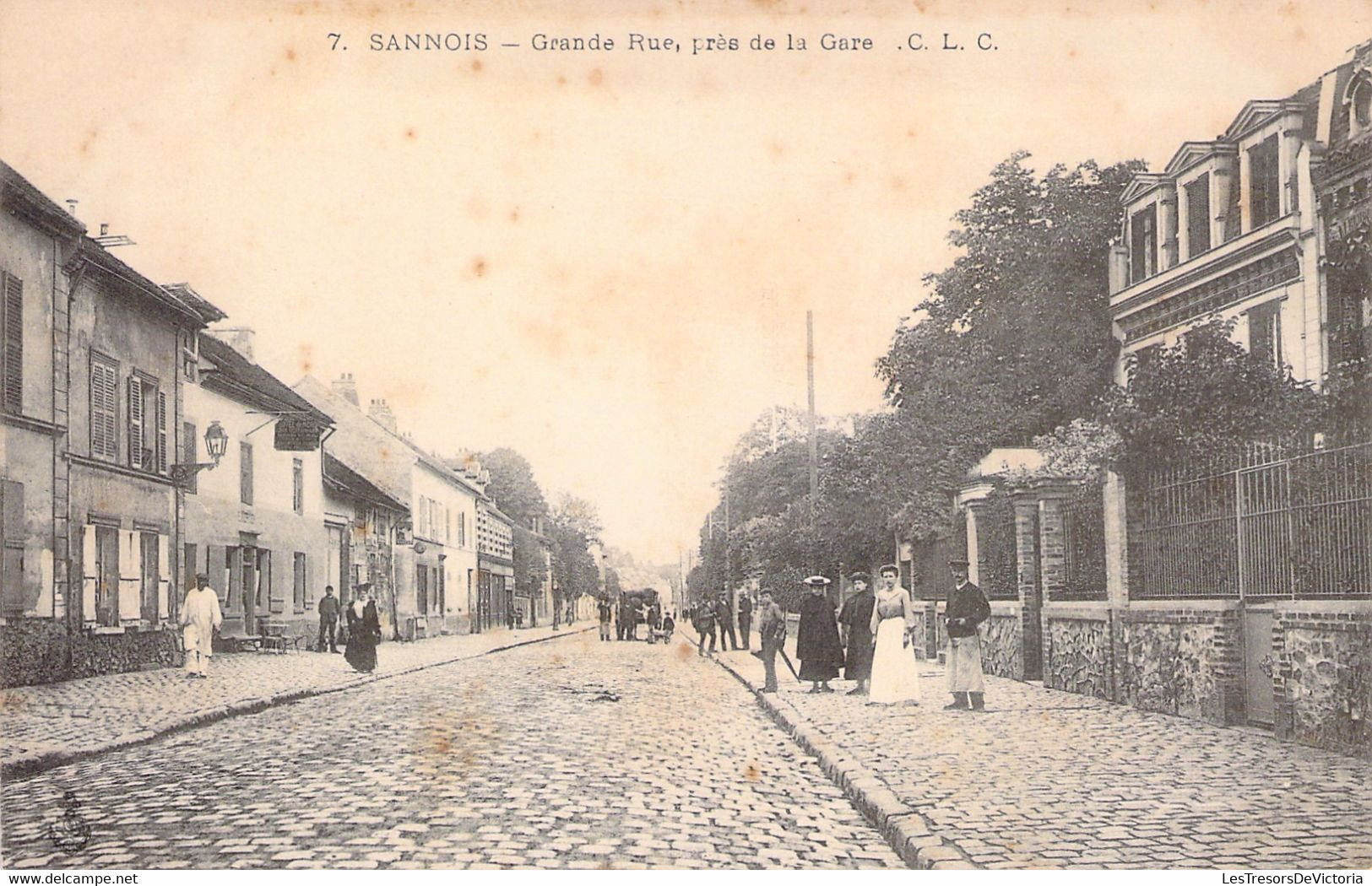 CPA Sannois - Grande Rue Près De La Gare - Animé - Sannois