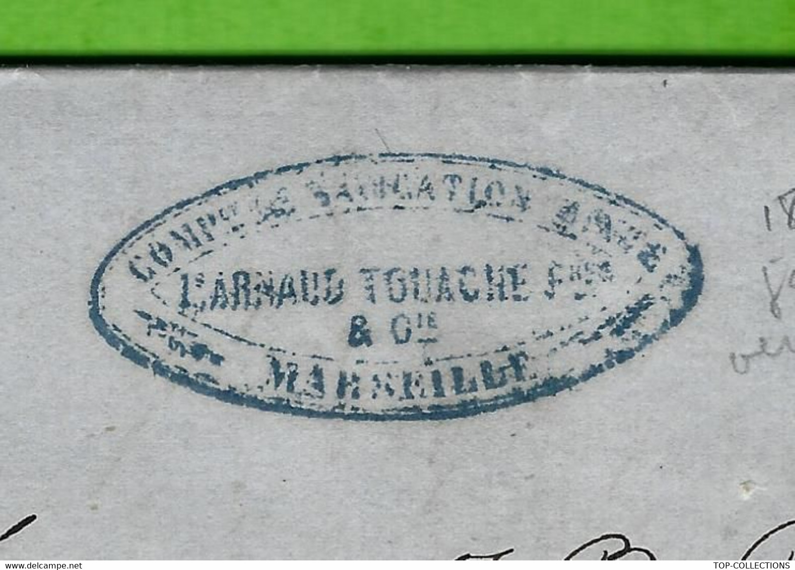 LAC 1857 MARSEILLE TIMBRE EMPIRE Oblit. Belle Découpe L'Arnaud Touache Freres Pour Fonderie De Rustrel Par Apt Vaucluse - 1849-1876: Klassik