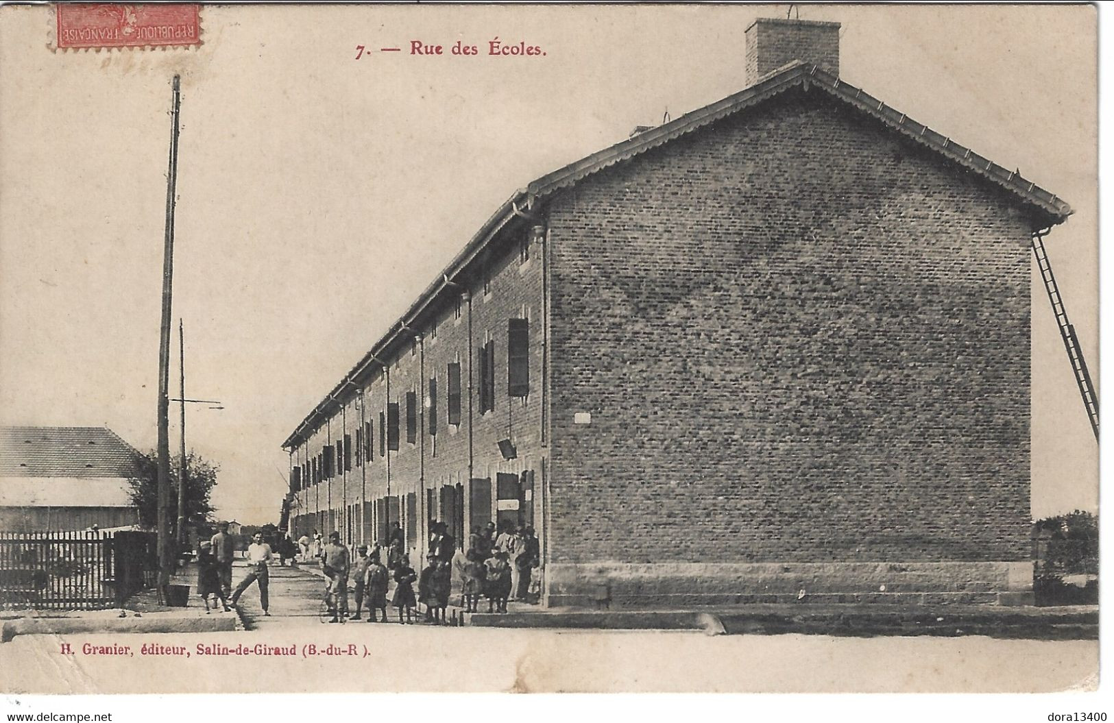 CPA13- SALIN DE GIRAUD- Rue Des Ecoles - Other & Unclassified