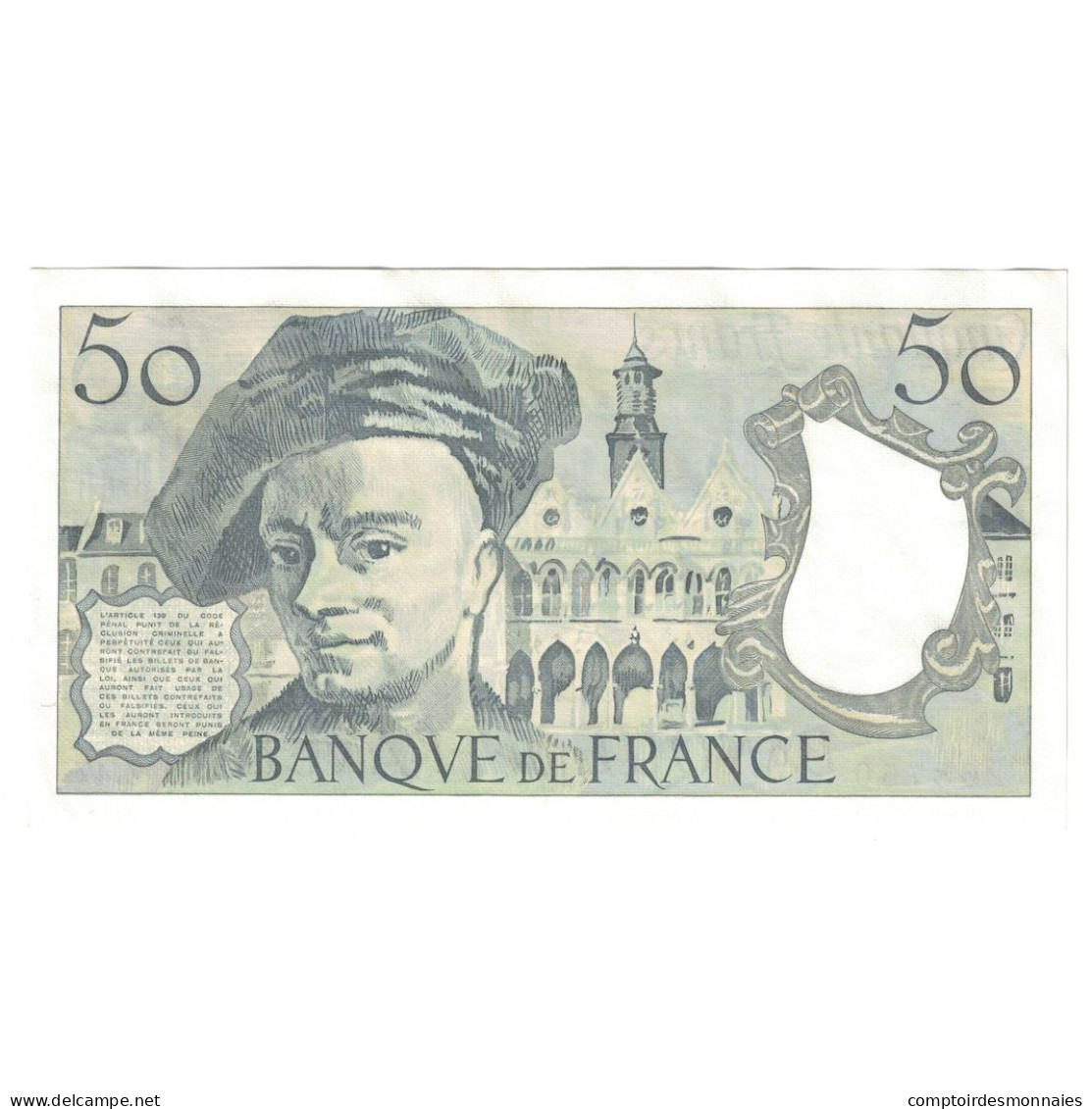 France, 50 Francs, Quentin De La Tour, 1987, Z.47, SPL+, Fayette:67.13, KM:152c - 50 F 1976-1992 ''Quentin De La Tour''