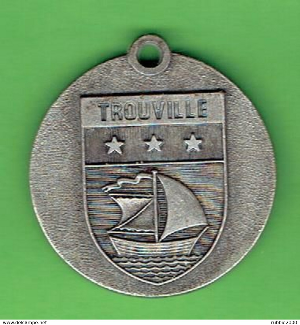 MEDAILLE EN METAL TROUVILLE CALVADOS CORRIDA PEDESTRE DE TROUVILLE 7 JUILLET 1990 FABRICANT DECAT - Athlétisme