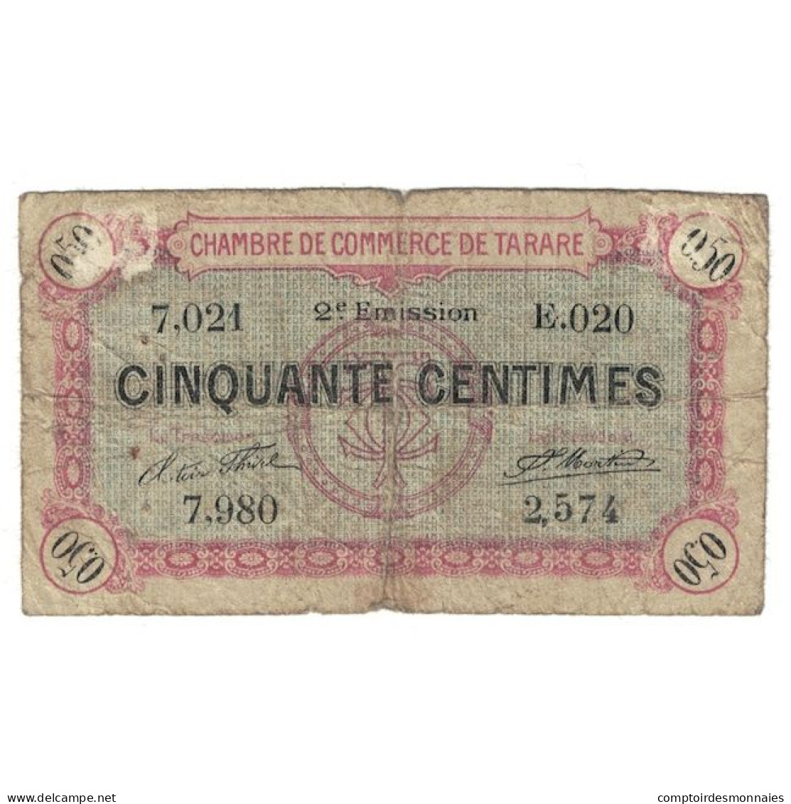France, Tarare, 50 Centimes, 1916, Chambre De Commerce, B+, Pirot:119-14 - Chambre De Commerce