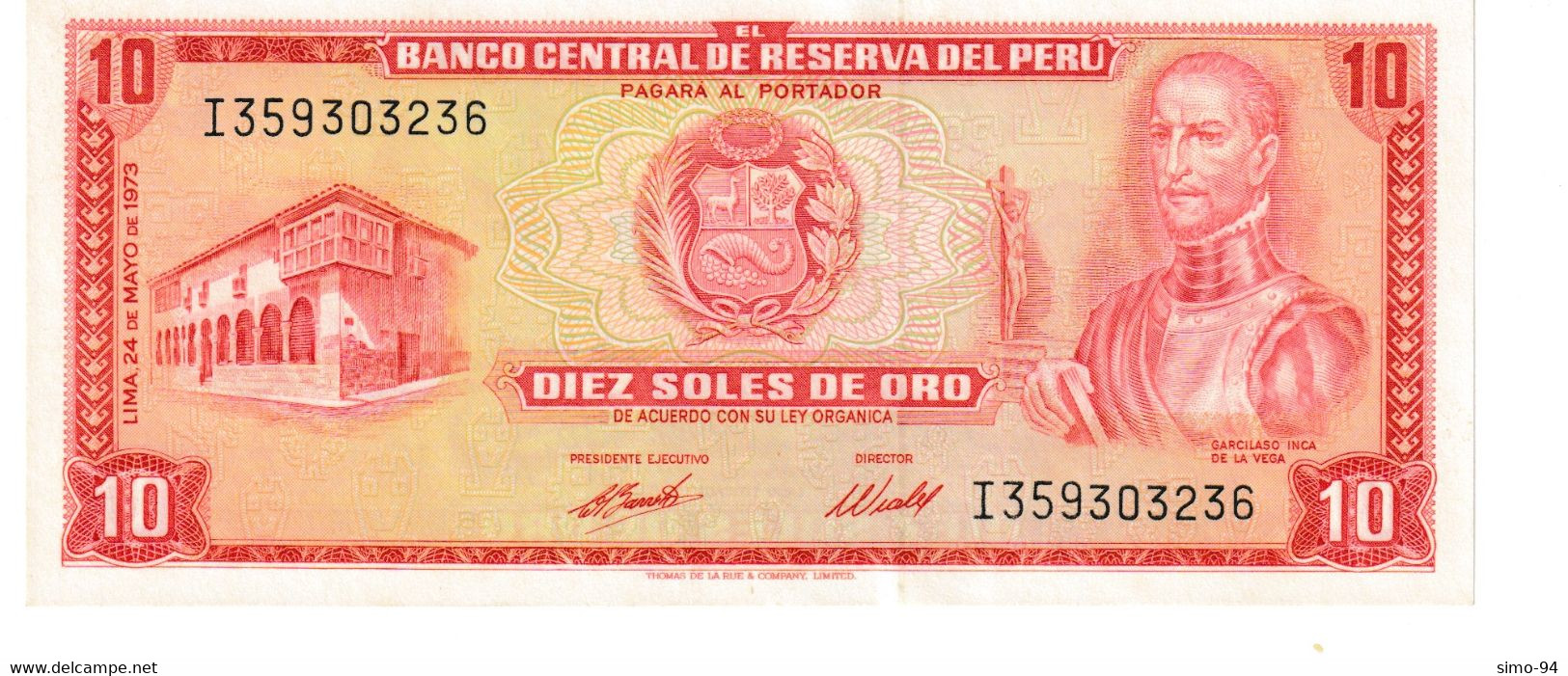 Peru P.100 10 Soles 1973 Unc - Perù