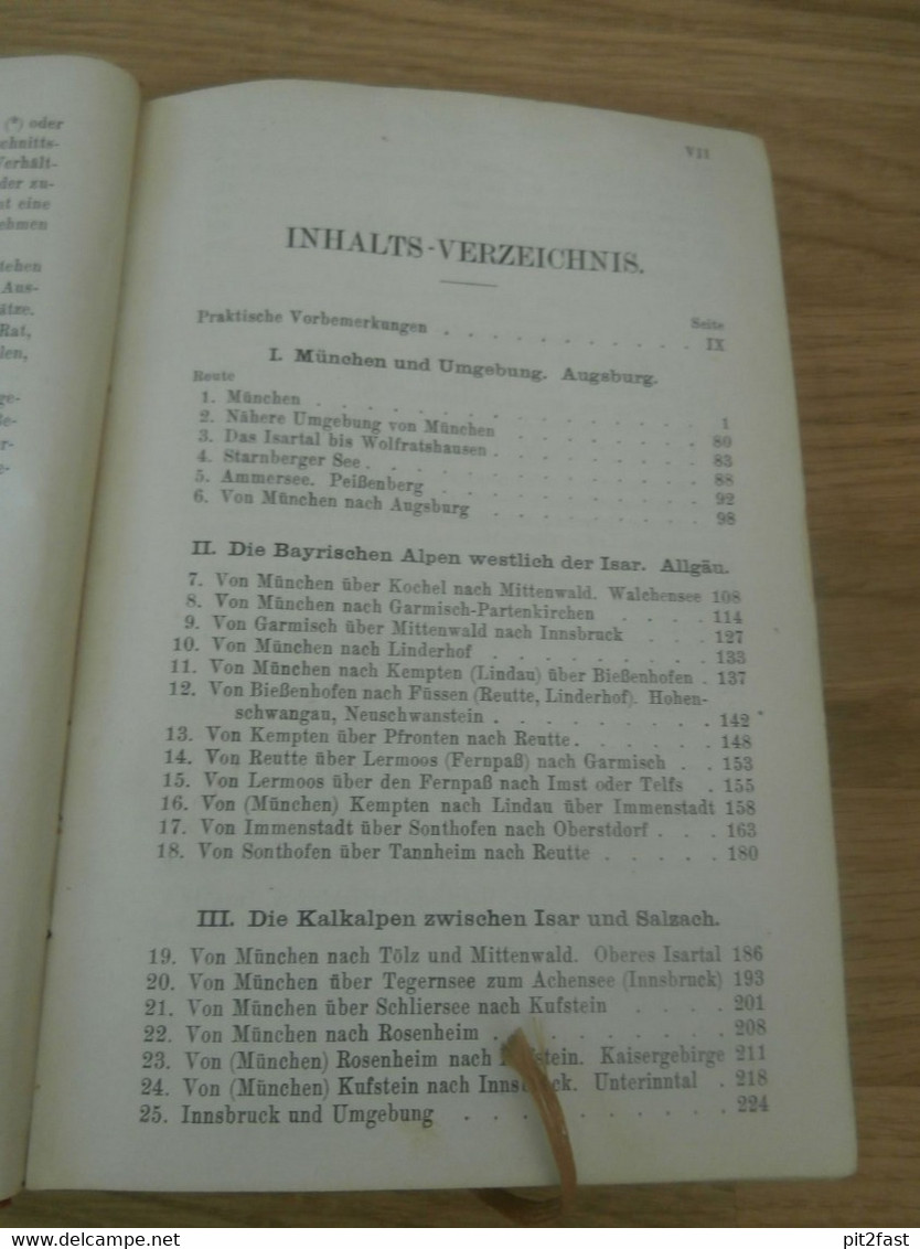 Baedekers Oberbayern , 1921, Reisehandbuch , Bayern , Reklame , Tegernsee , Berchtesgaden , Friedrichshafen , Immenstadt - Beieren