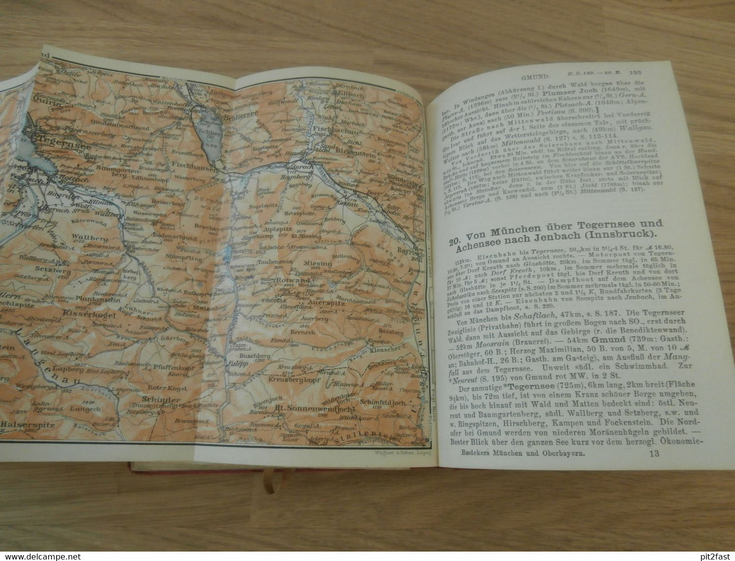 Baedekers Oberbayern , 1921, Reisehandbuch , Bayern , Reklame , Tegernsee , Berchtesgaden , Friedrichshafen , Immenstadt