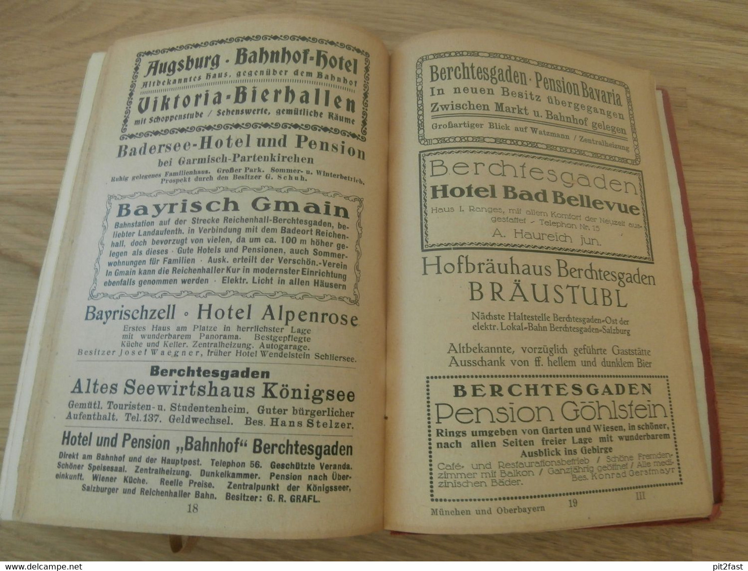 Baedekers Oberbayern , 1921, Reisehandbuch , Bayern , Reklame , Tegernsee , Berchtesgaden , Friedrichshafen , Immenstadt