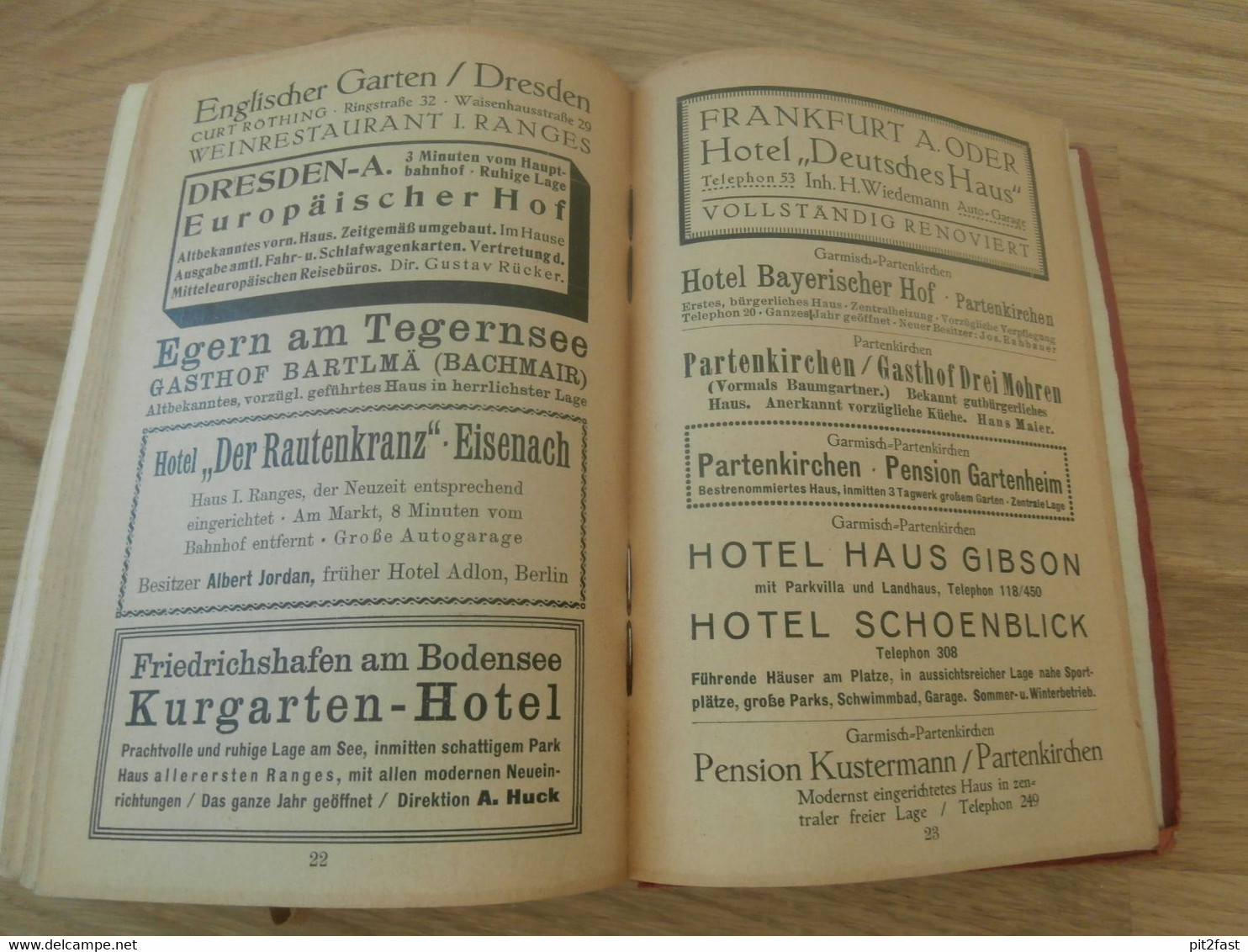 Baedekers Oberbayern , 1921, Reisehandbuch , Bayern , Reklame , Tegernsee , Berchtesgaden , Friedrichshafen , Immenstadt