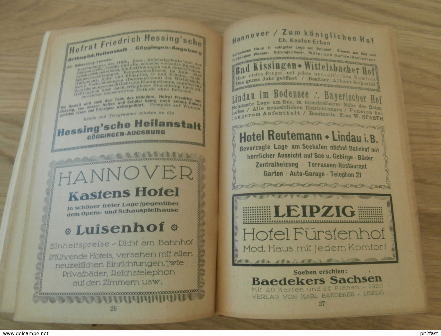 Baedekers Oberbayern , 1921, Reisehandbuch , Bayern , Reklame , Tegernsee , Berchtesgaden , Friedrichshafen , Immenstadt