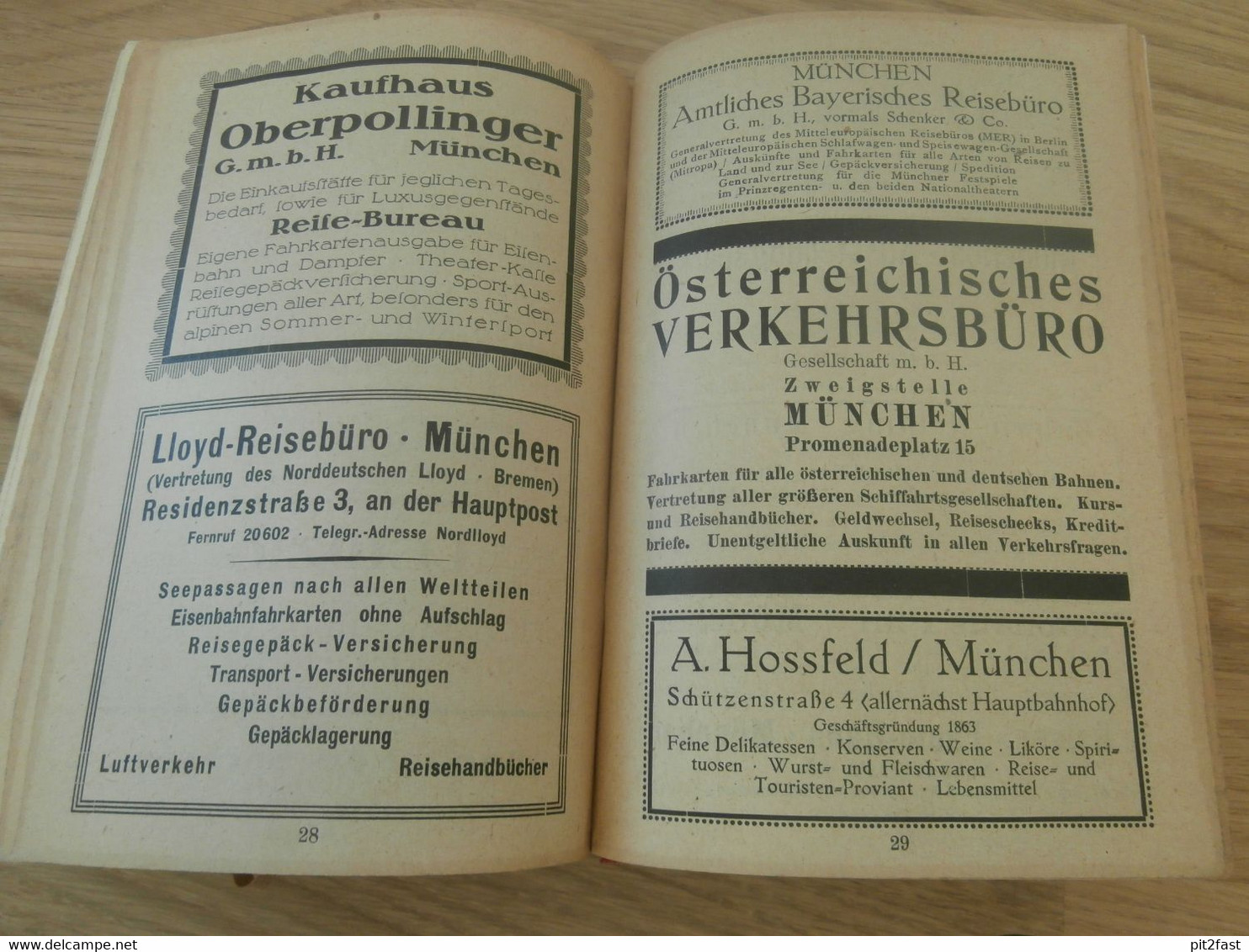 Baedekers Oberbayern , 1921, Reisehandbuch , Bayern , Reklame , Tegernsee , Berchtesgaden , Friedrichshafen , Immenstadt