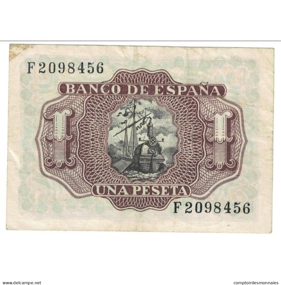 Billet, Espagne, 1 Peseta, 1953, 1953-07-22, KM:144a, TTB - 1-2 Peseten