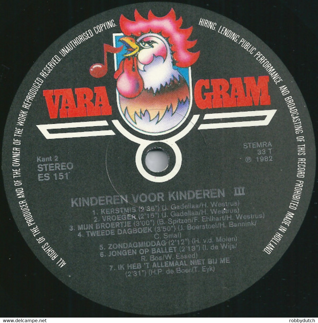 * LP *  KINDEREN VOOR KINDEREN 3 (Holland 1983) - Kinderlieder