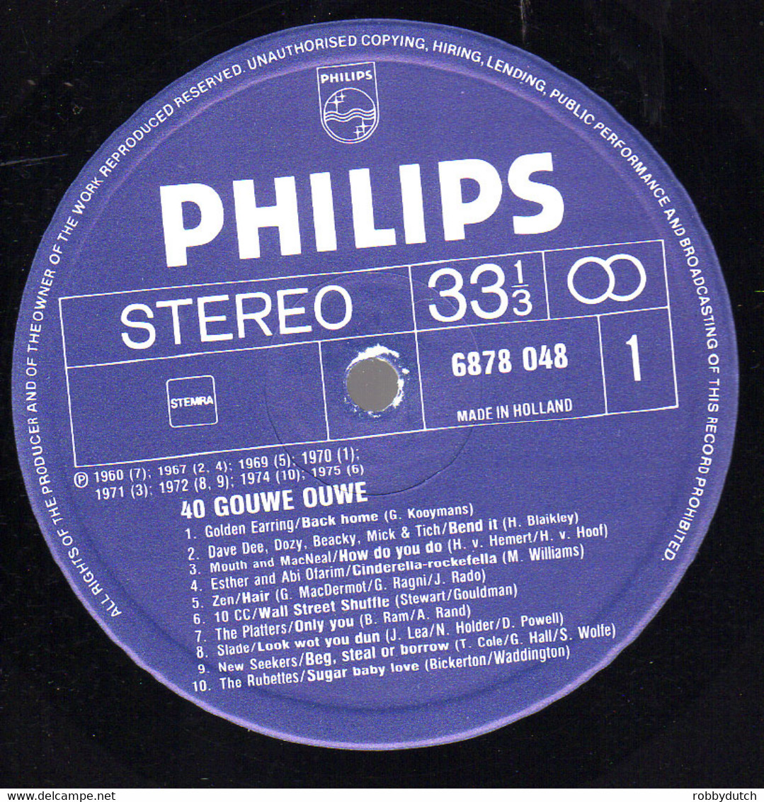 * 2LP * 40 GOUWE OUWE - VARIOUS (Holland 1981 - Compilaties