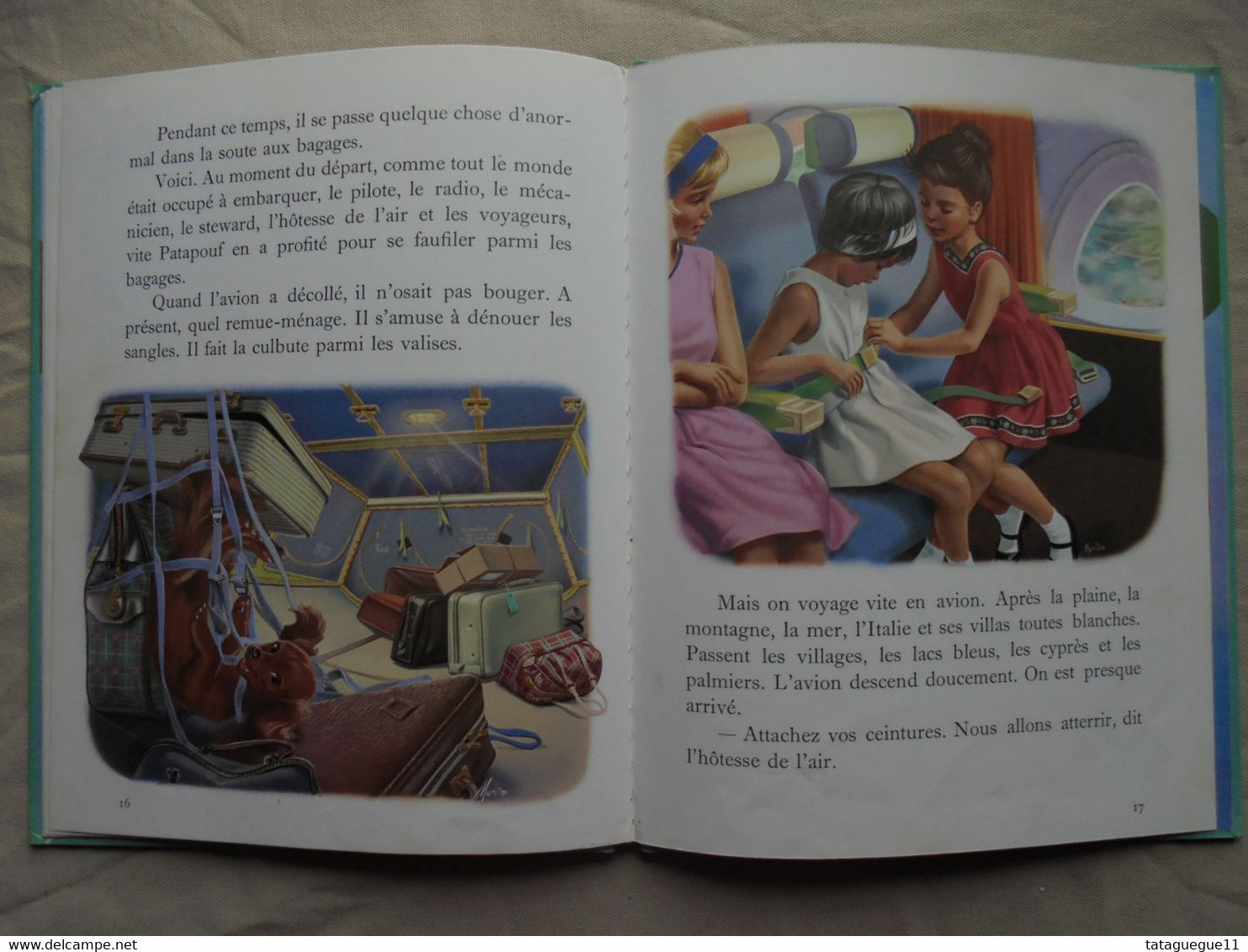 Ancien - Livre enfant Martine en avion par G. Delahaye/M. Marlier Casterman 1965