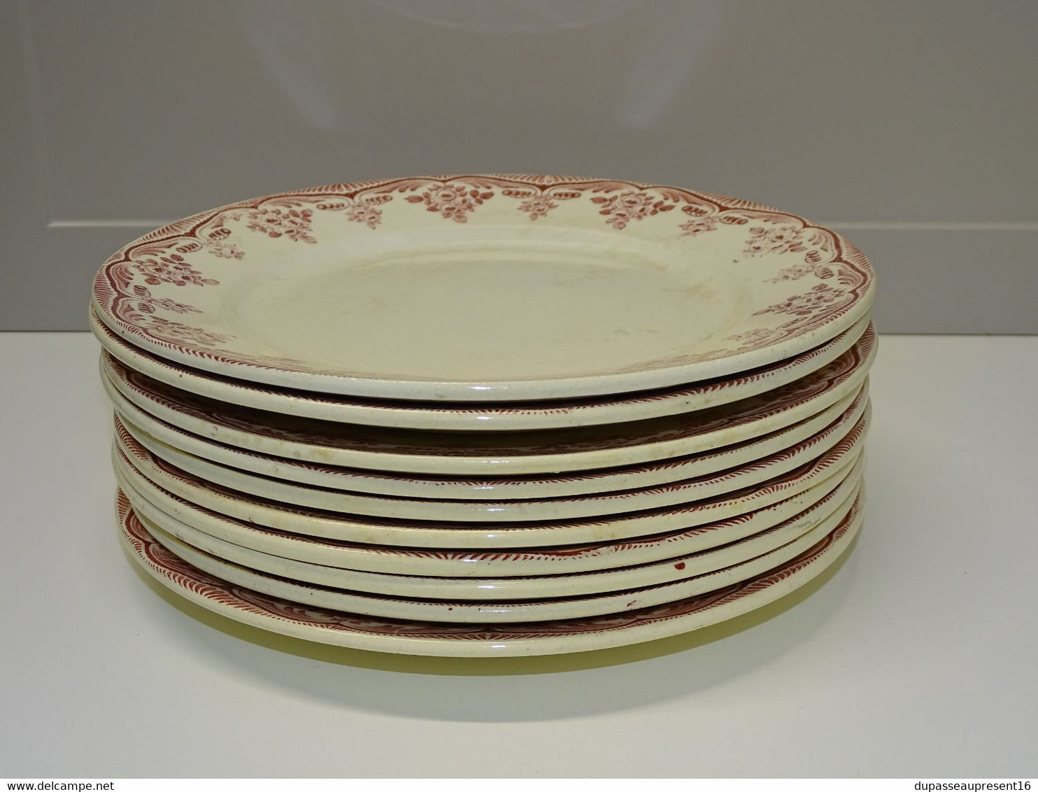 *10 ASSIETTES PLATES CERAMIQUE D'ART H BOULENGER CHOISY LE ROI BORDEAUX DECO   E - Choisy Le Roi (FRA)