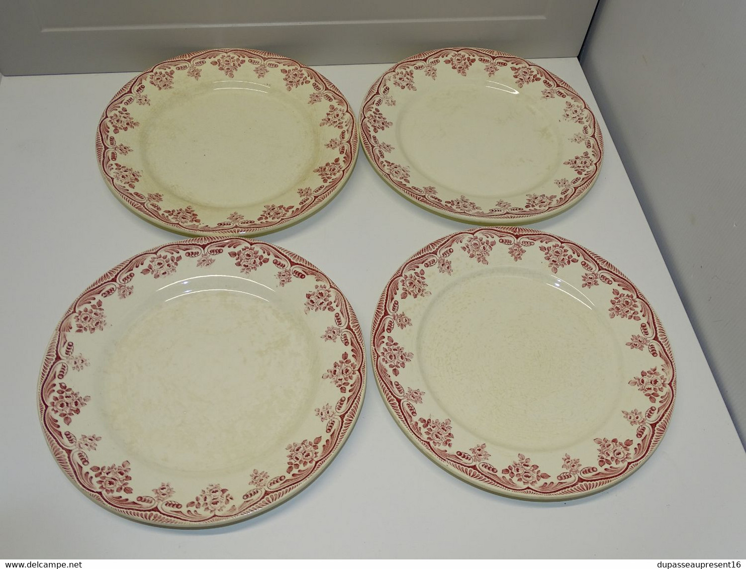 *10 ASSIETTES PLATES CERAMIQUE D'ART H BOULENGER CHOISY LE ROI BORDEAUX DECO   E