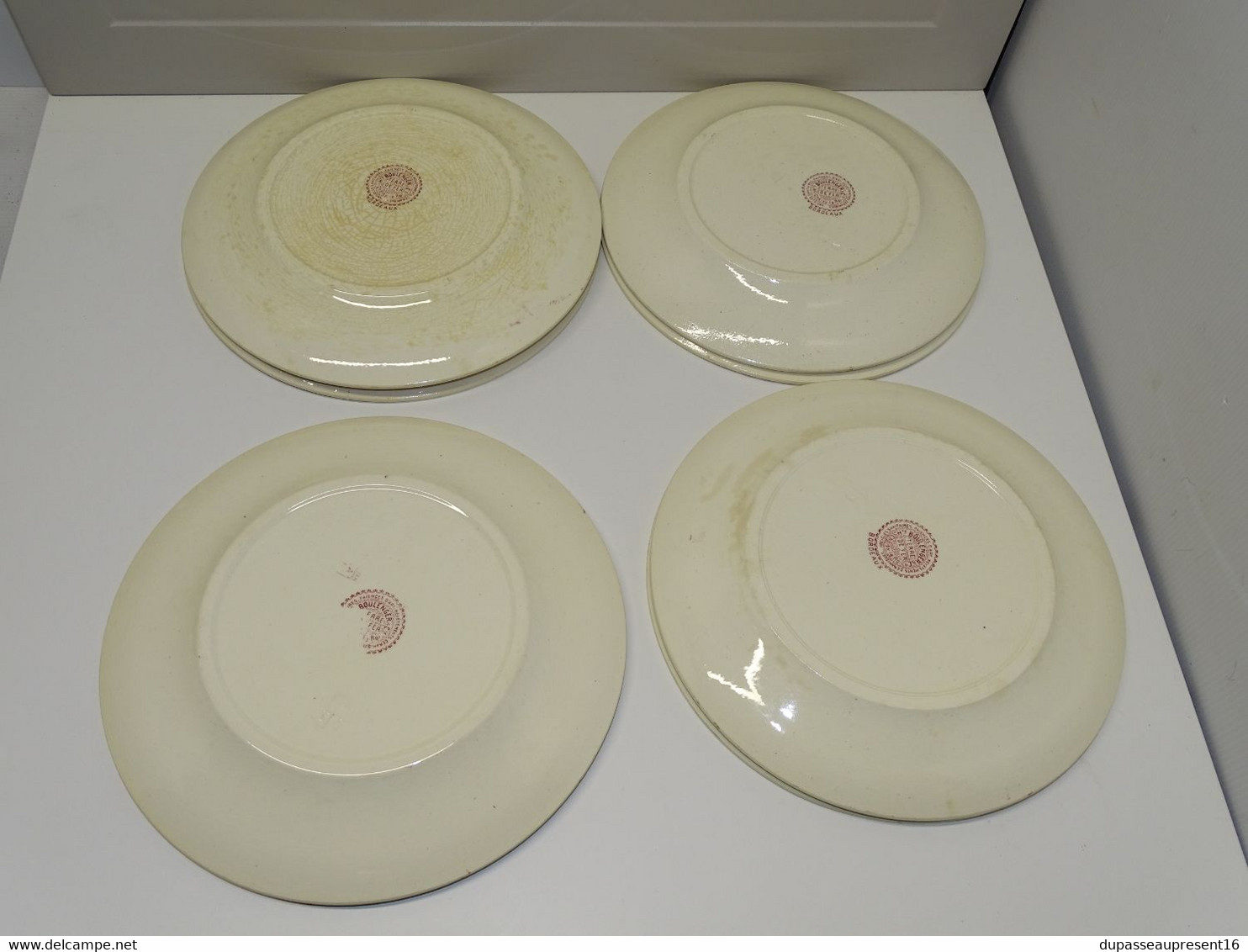 *10 ASSIETTES PLATES CERAMIQUE D'ART H BOULENGER CHOISY LE ROI BORDEAUX DECO   E