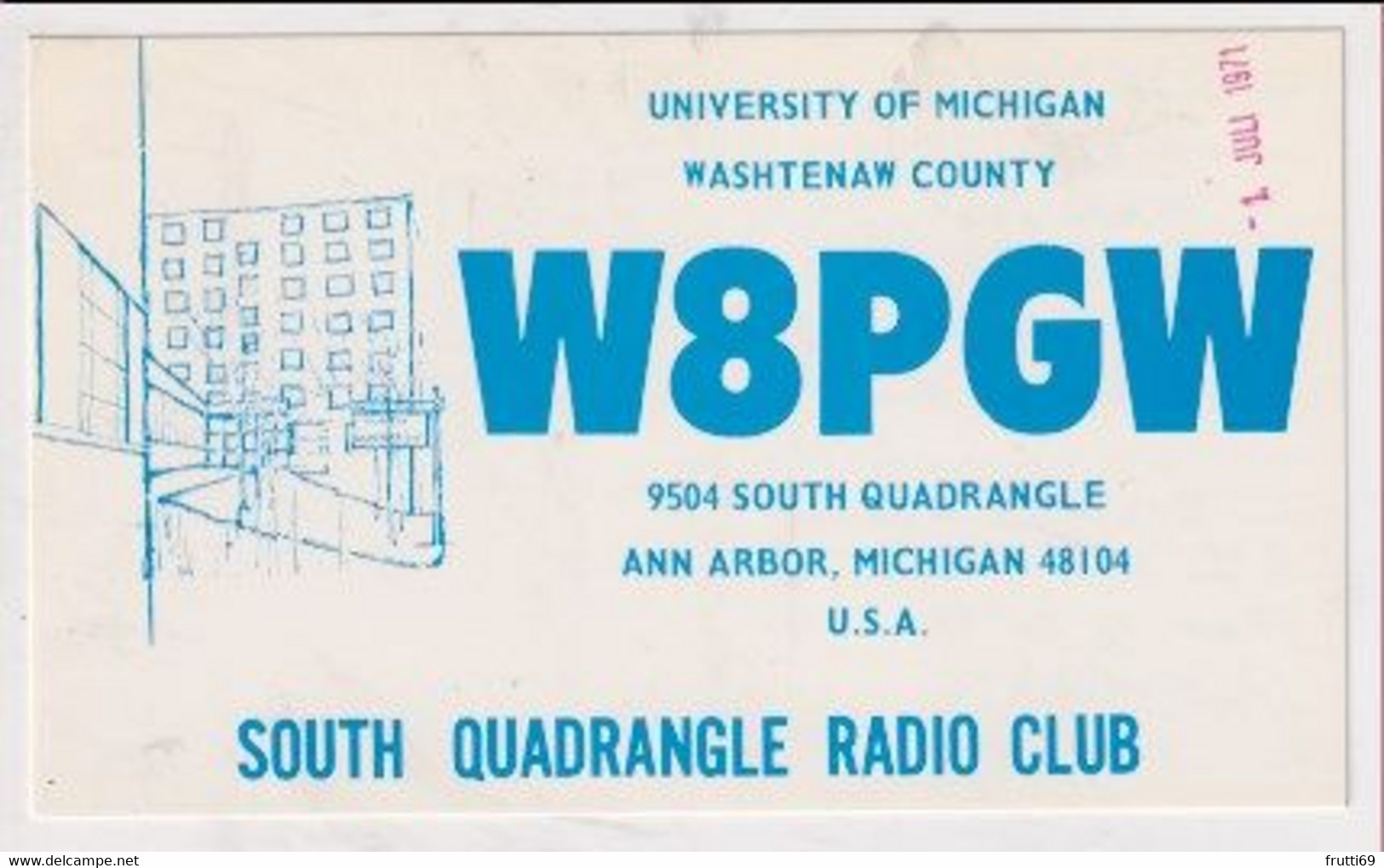 AK 052379 QSL - USA - Michigan - Ann Arbor - Radio