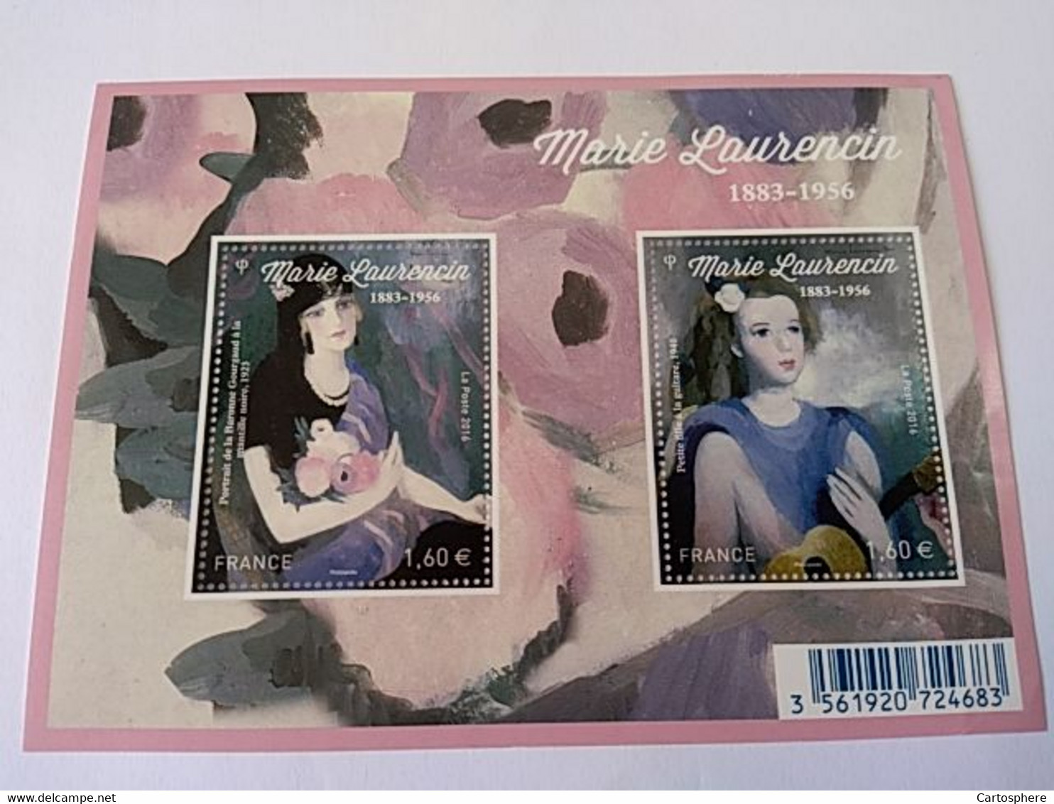 France 2016 NEUF Bloc Feuille F5111 Timbres MARIE LAURENCIN - Série Artistique - Ungebraucht