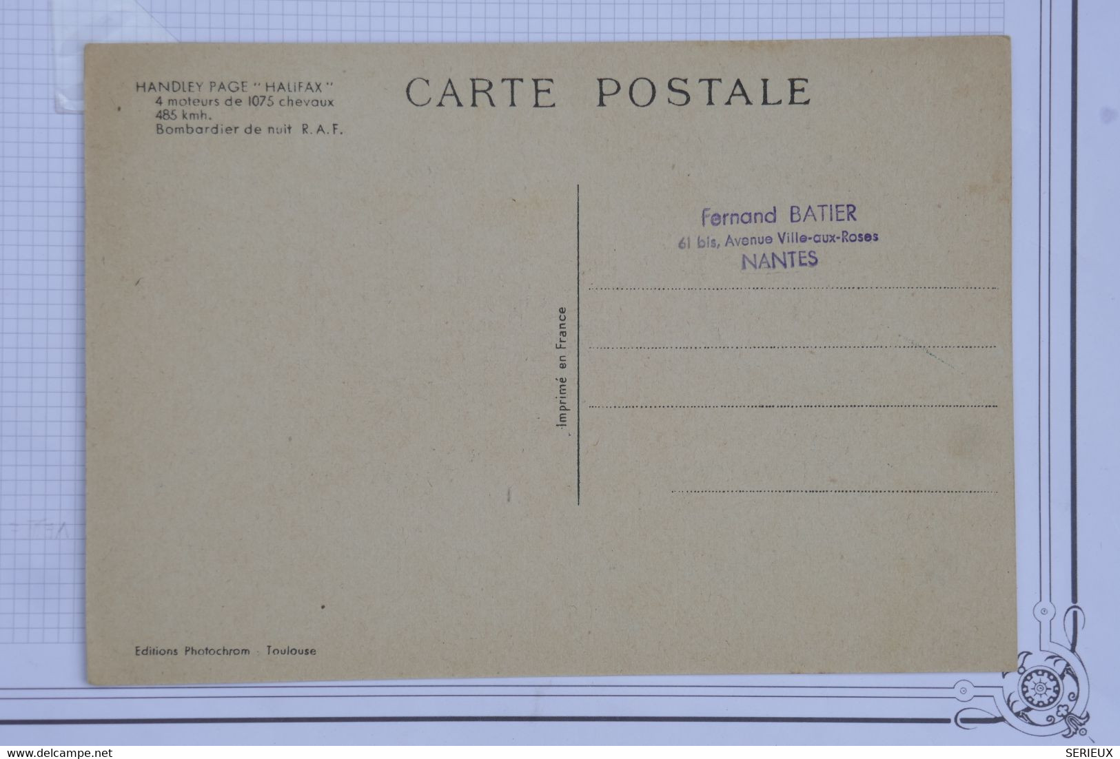 AH10 FRANCE BELLE CARTE   1947  IER GALOP D ESSAI TOUR DU CADRAN LA BAULE  POUR NANTES ++SURCHARGES  +++AFF. PLAISANT - 1960-.... Brieven & Documenten
