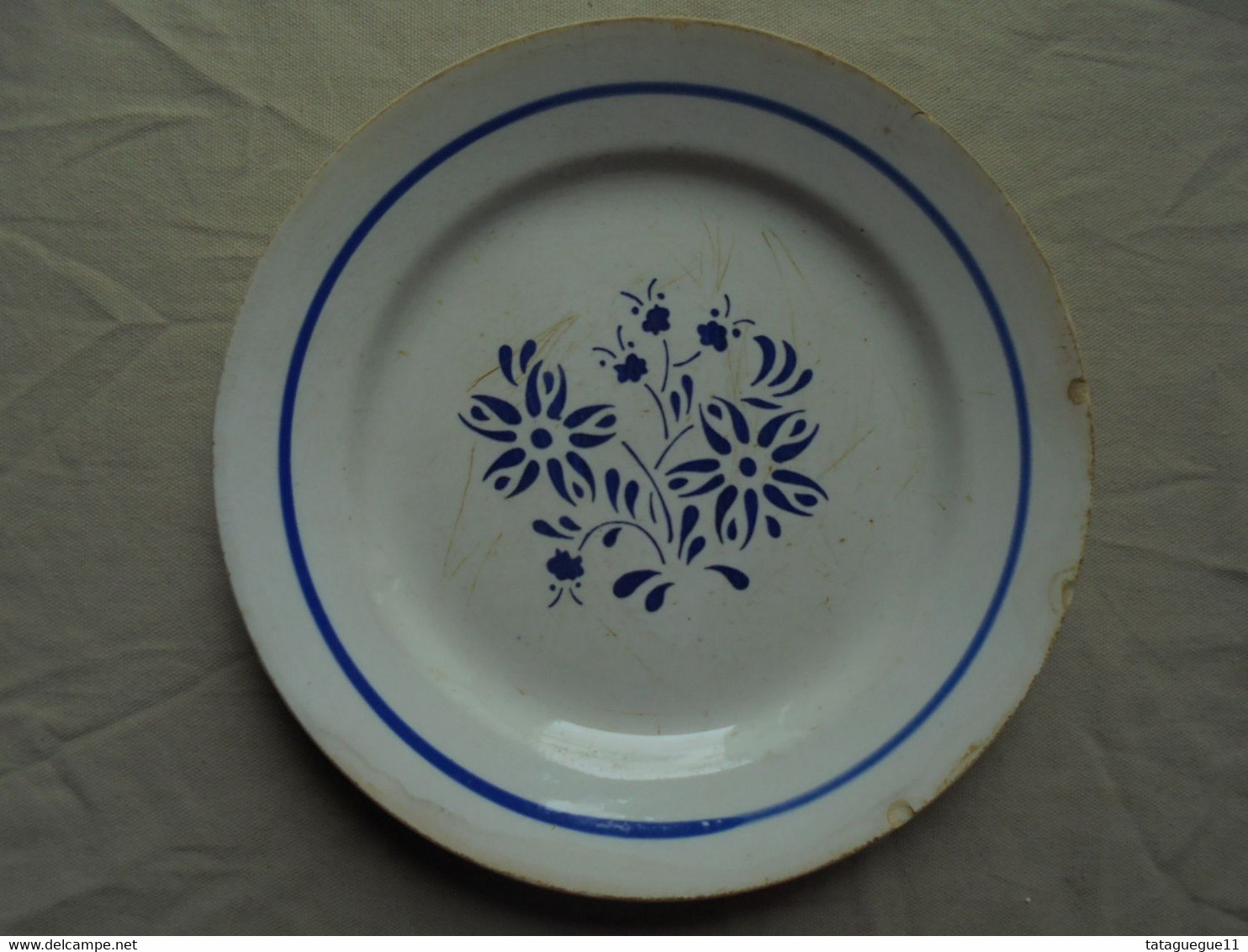 Ancien - Assiette Plate Modèle Jasmin K & G Lunéville - Lunéville (FRA)