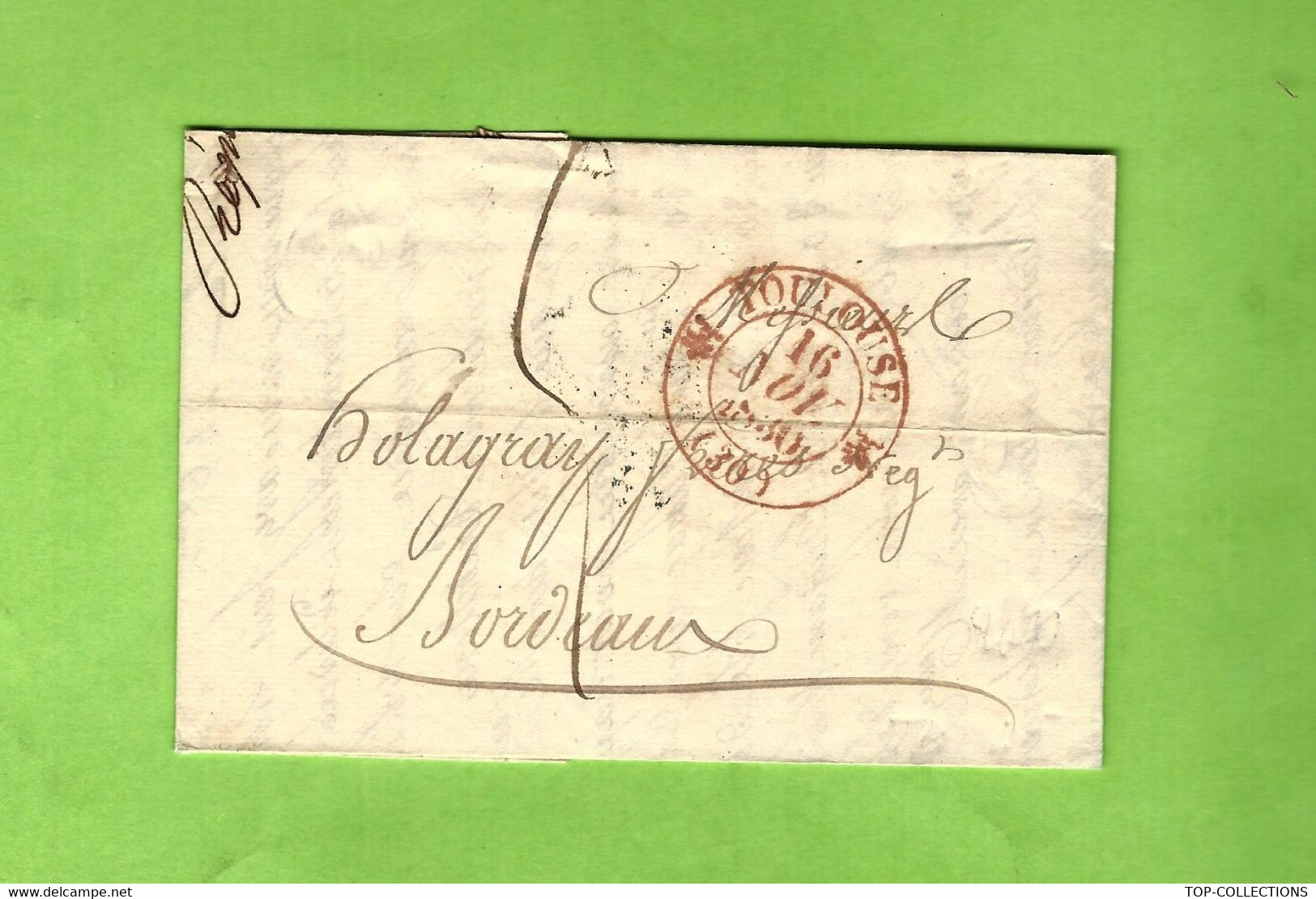 1830 LETTRE BANQUE COMMERCE Par J & P Viguerie BANQUIERS à Toulouse Pour Holagray Frères Marchands De Fer à Bordeaux - 1801-1848: Precursores XIX