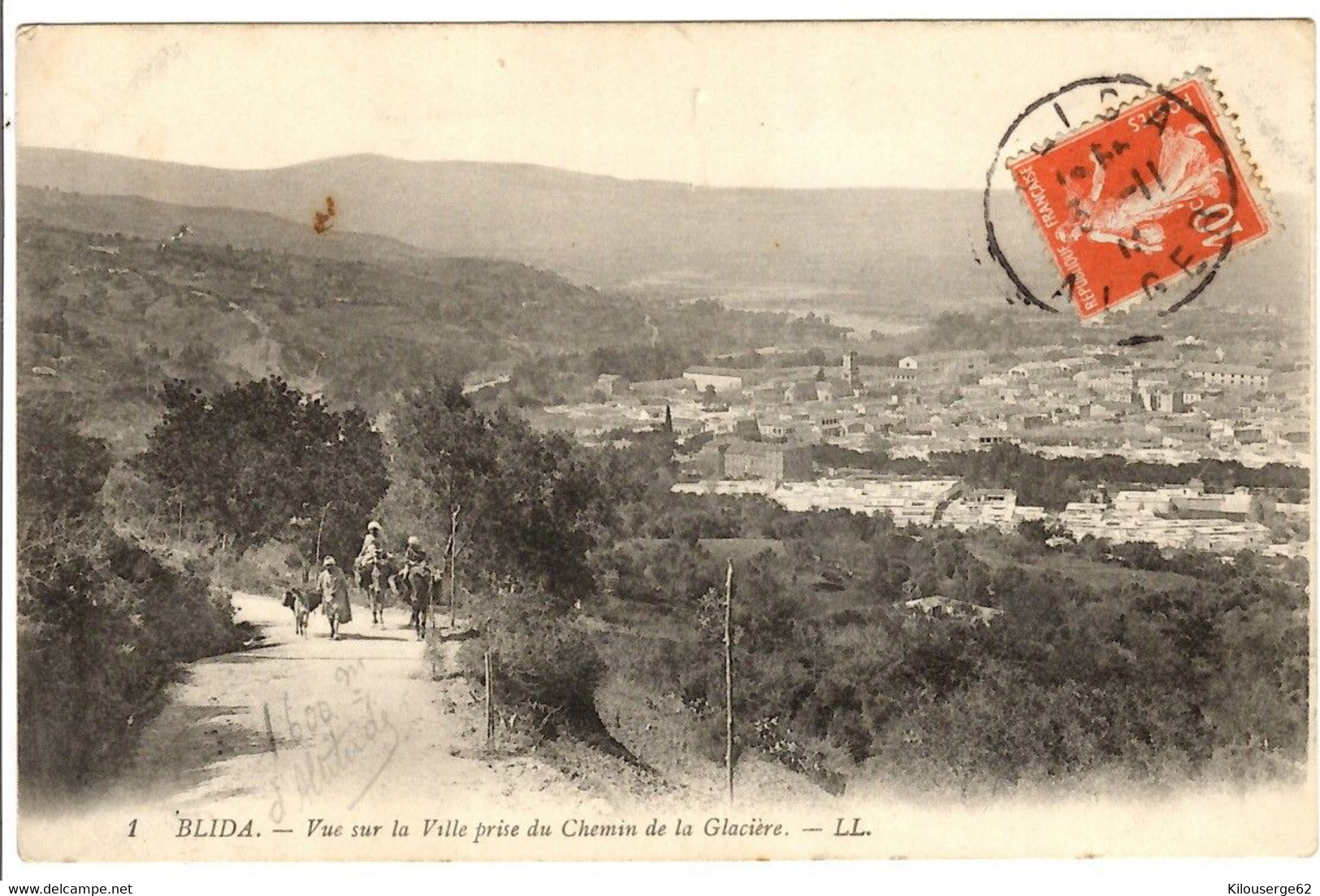 BLIDA - Vue Sur La Ville Prise Du Chemin De La Glacière - Timbré - 1913 - Blida