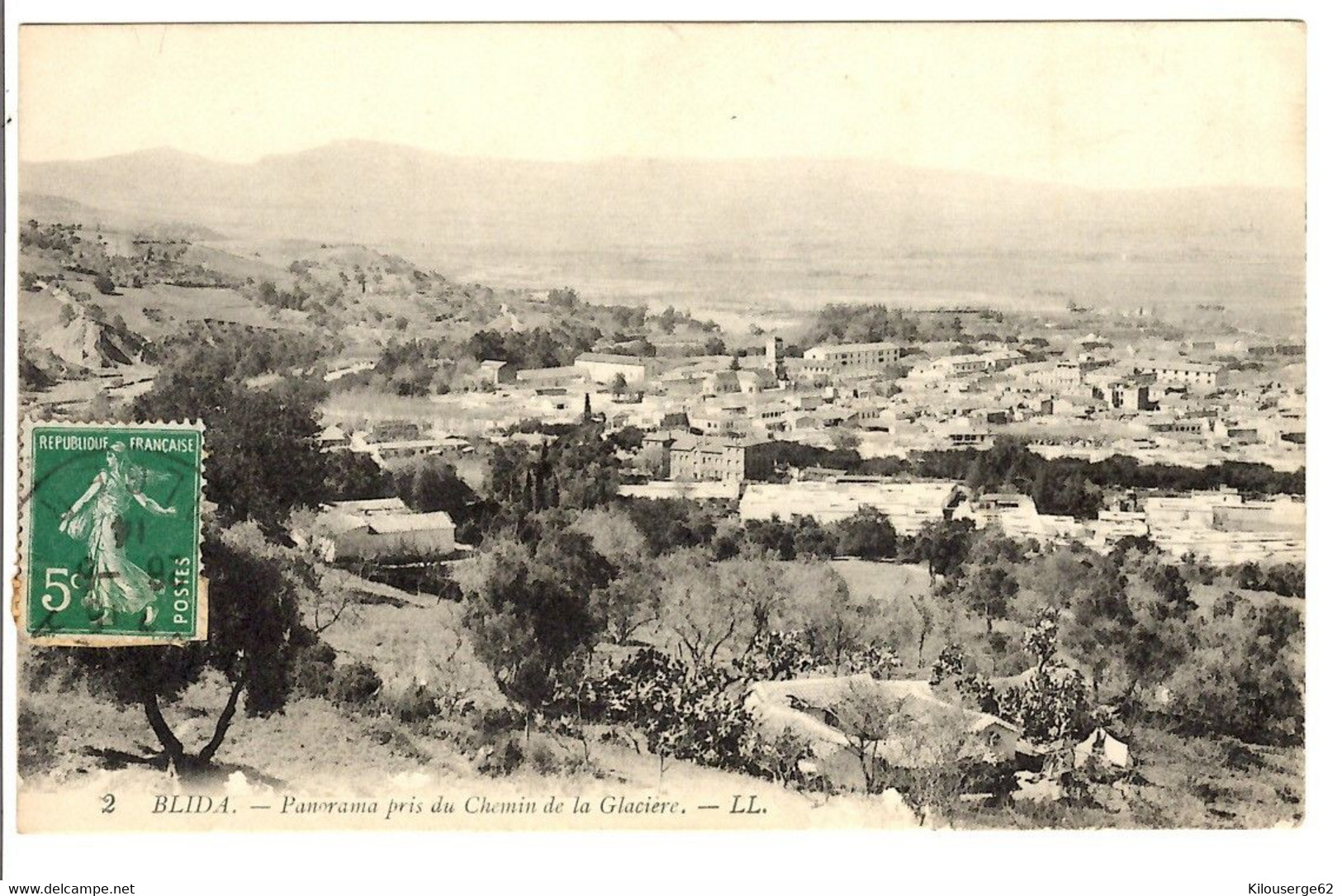 BLIDA - Panorama Pris Du Chemin De La Glacière - Timbré 1914 - Blida
