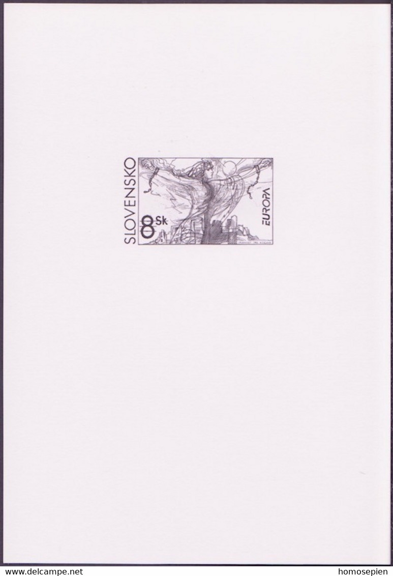 Slovaquie - Slovakia - Slowakei Gravure 1995 Y&T N°GRA188 - Michel N°SD226 *** - 8k EUROPA - Noir Et Blanc - Covers & Documents