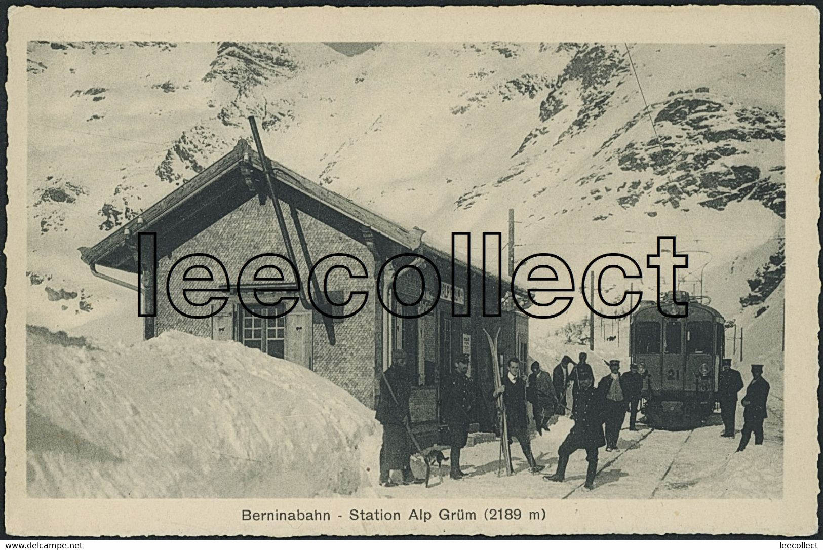 Suisse - GR Alp Grüm - Bahnhof - Post - Bernina Bahn BB - RhB - Poschiavo - Poschiavo