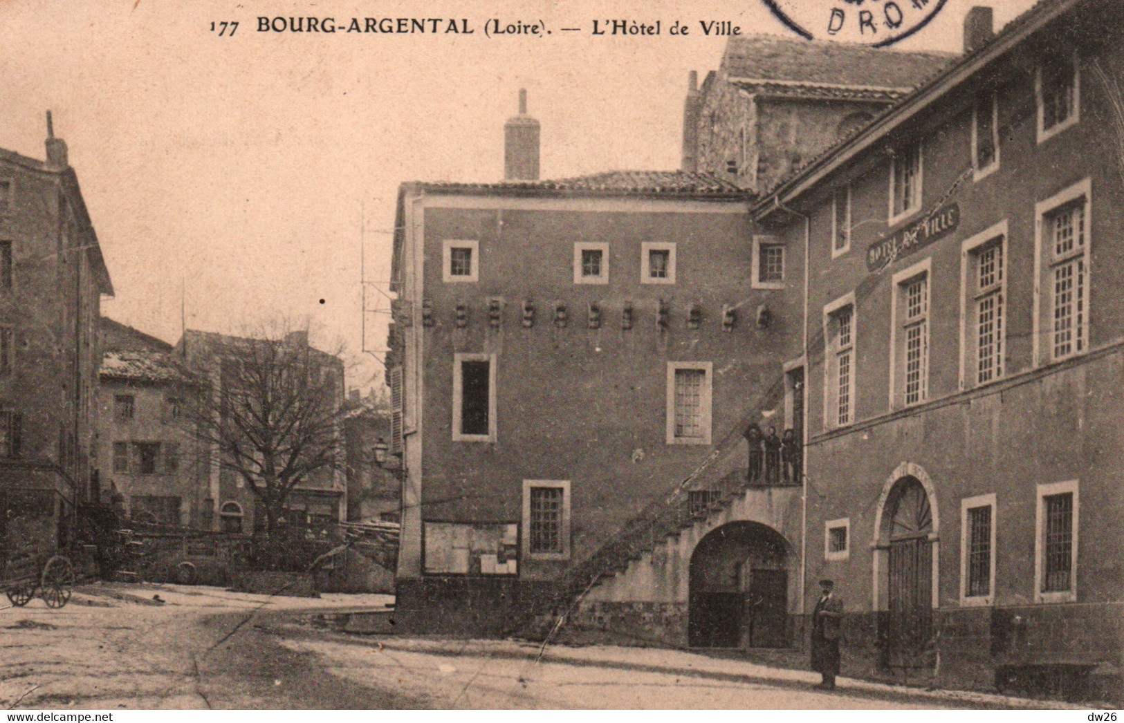 Bourg-Argental (Loire) L'Hôtel-de-Ville - Carte Animée N° 177 De 1905 - Bourg Argental