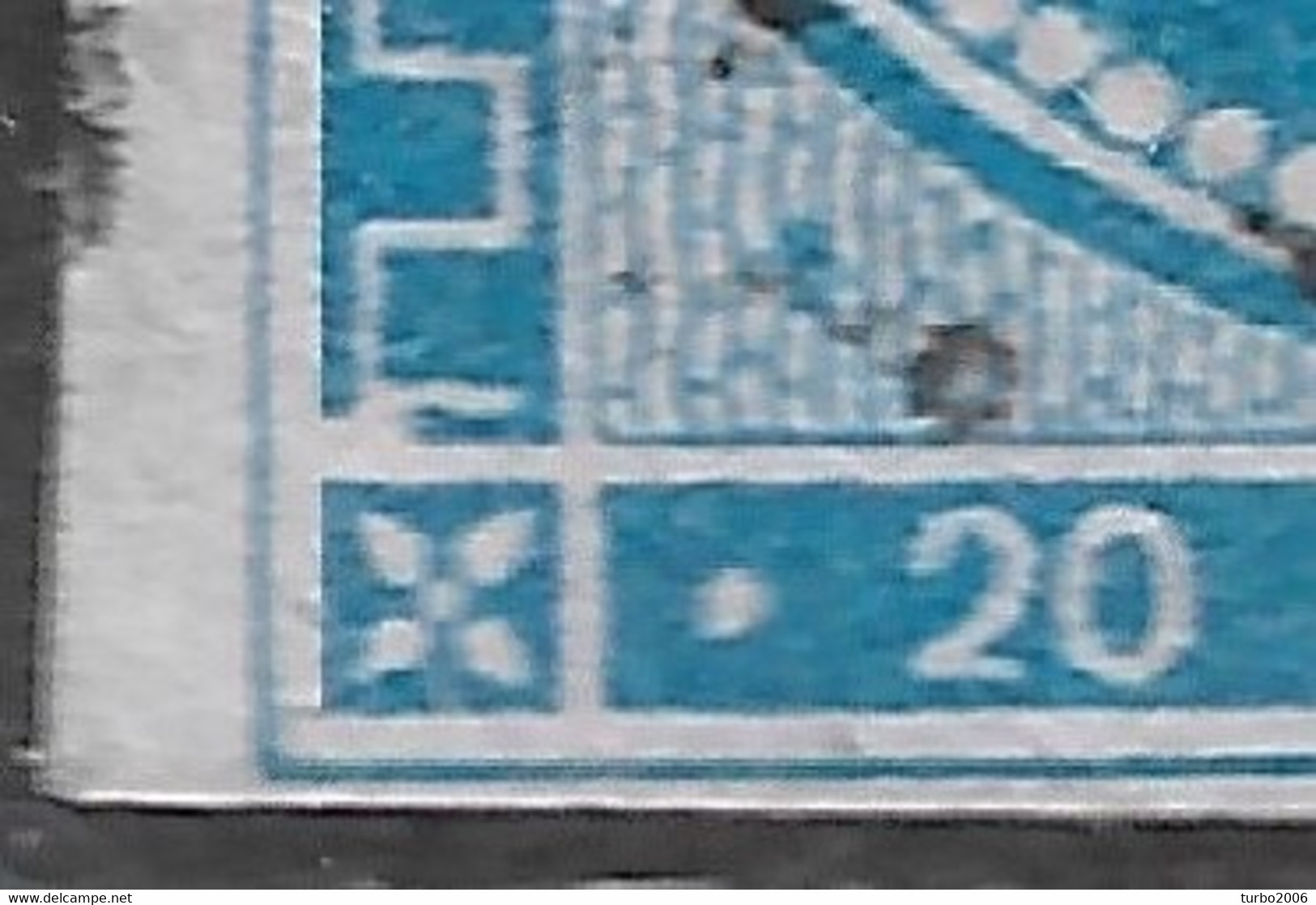 GREECE 2 X Plateflaw 20F4 + 20F14 On 1862-67 Large Hermes Head Consecutive Athens Prints 20 L Blue Vl. 32 / H 19 B P 17 - Abarten Und Kuriositäten