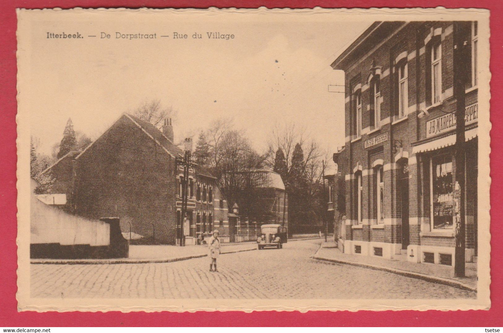 Itterbeek - De Dorpstraat / Rue De Village ...oldtimer  ( Verso Zien ) - Dilbeek