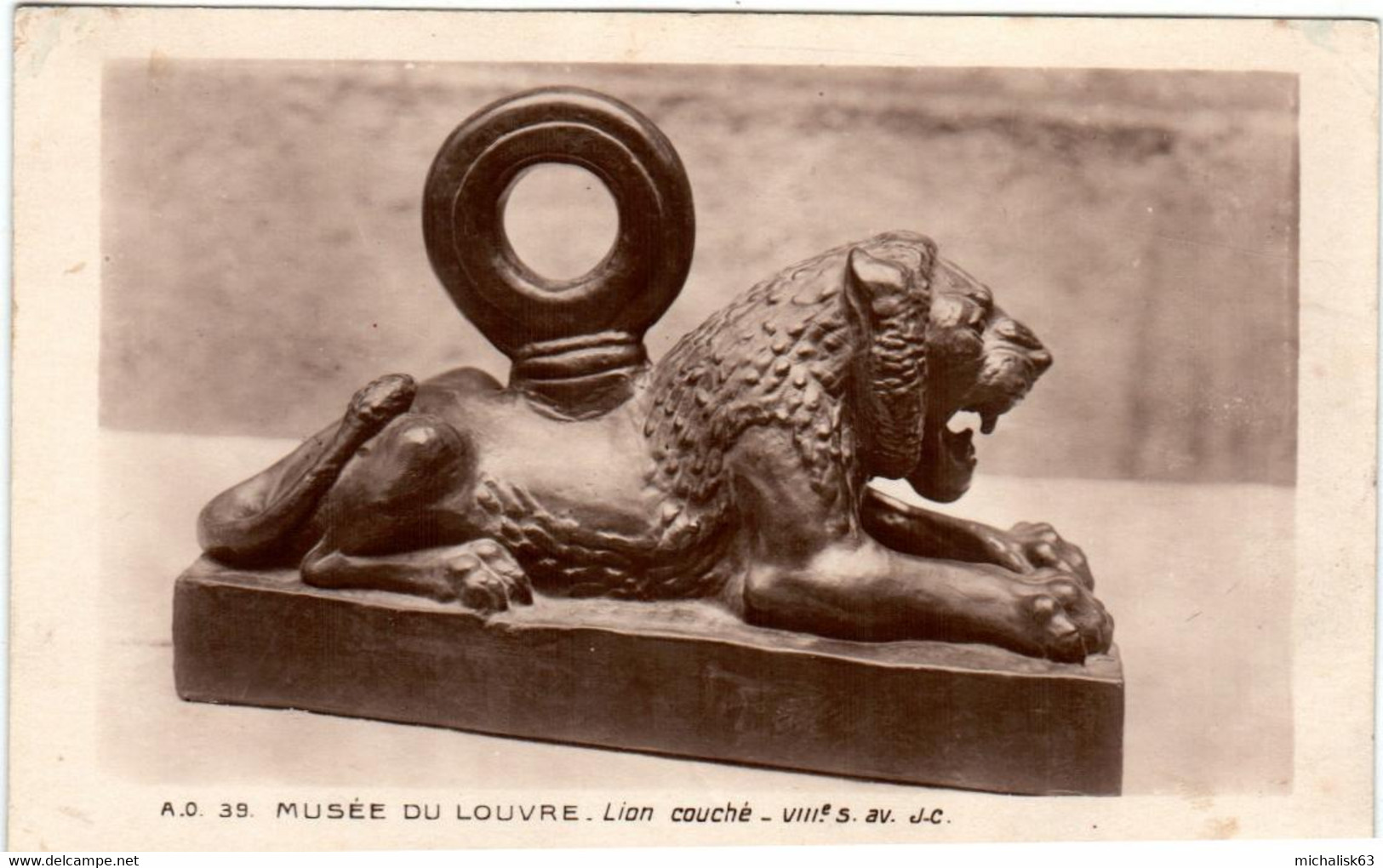 6DK 829 PARIS - MUSEE DU LOUVRE - LION COUCHE - Louvre