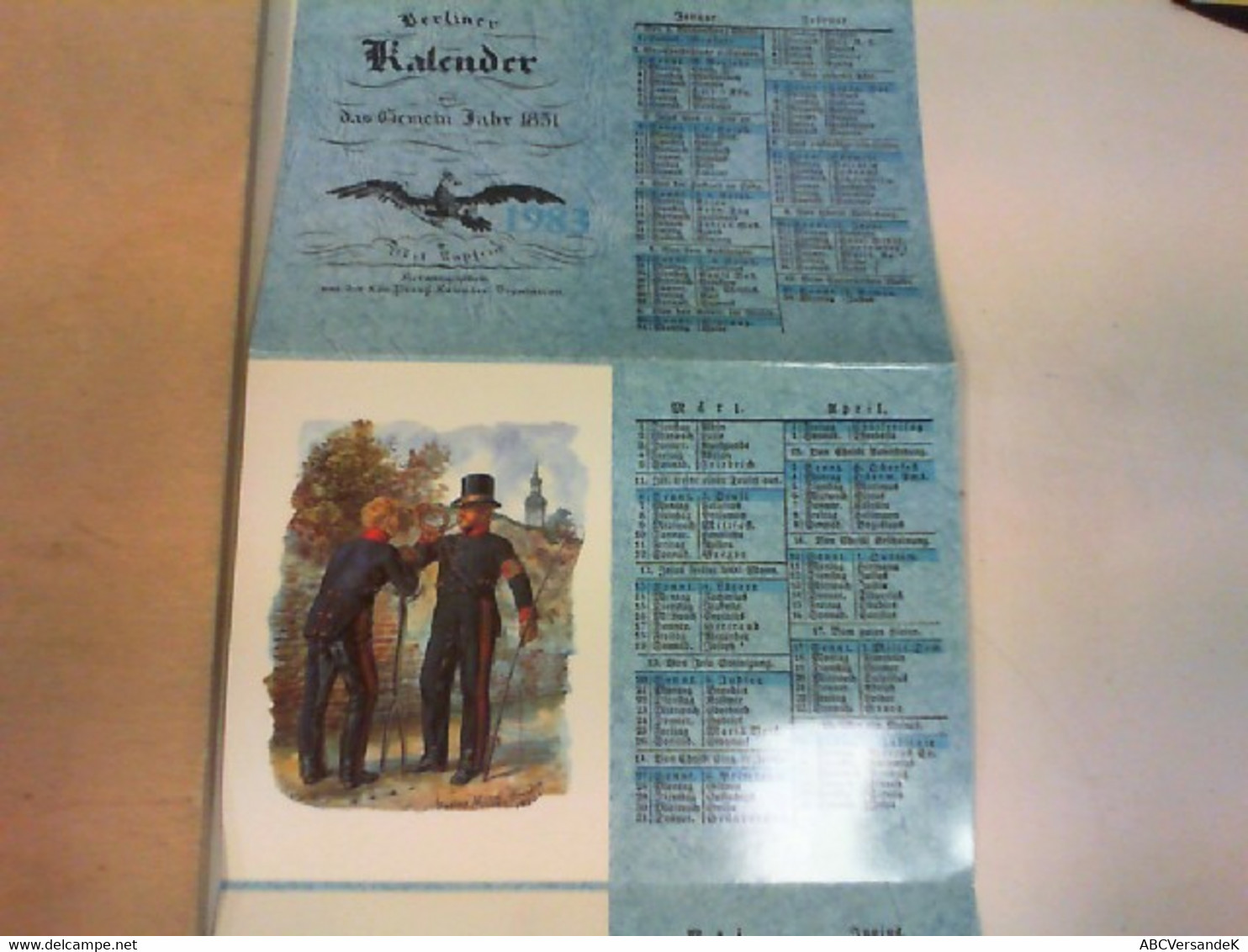 BERLINER KALENDER Auf Das Gemein Jahr 1830 Mit Kupfern - 1983 - Calendriers
