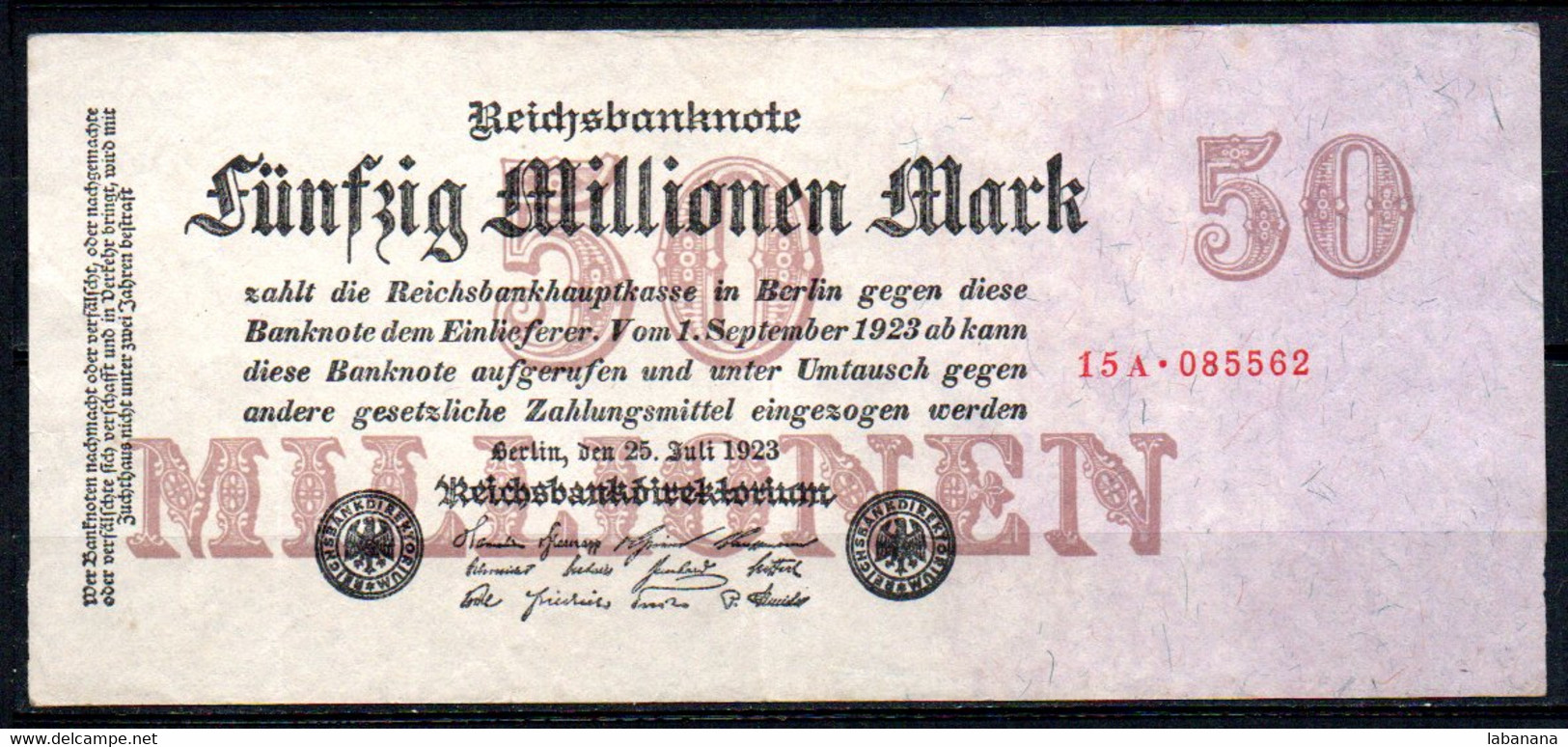 659-Allemagne 50mm 1923 15A - 50 Millionen Mark