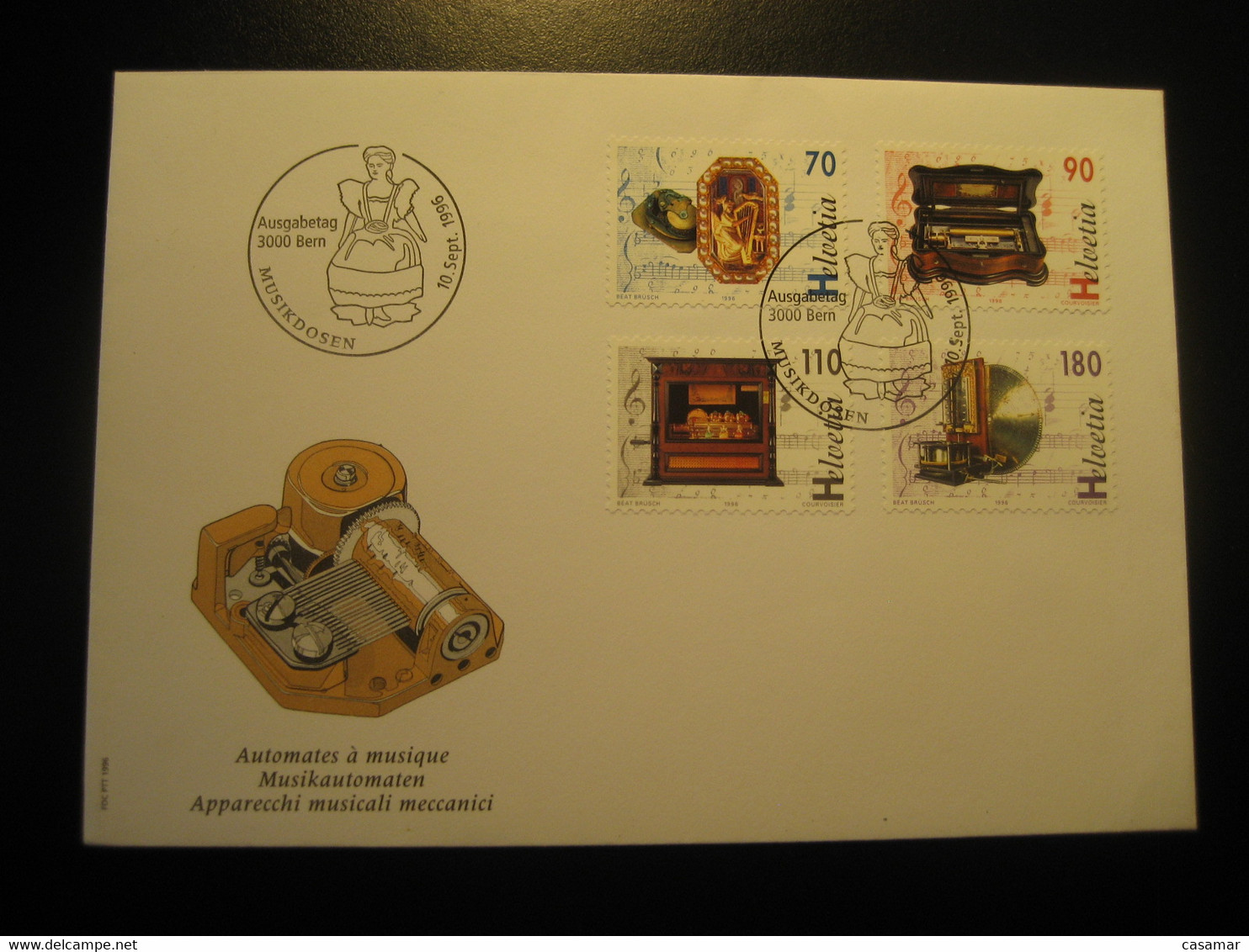 BERN 1986 Automates A Musique Puppet Puppets Marionnette Marionnettes Theater Art FDC Cancel Cover SWITZERLAND - Marionnettes