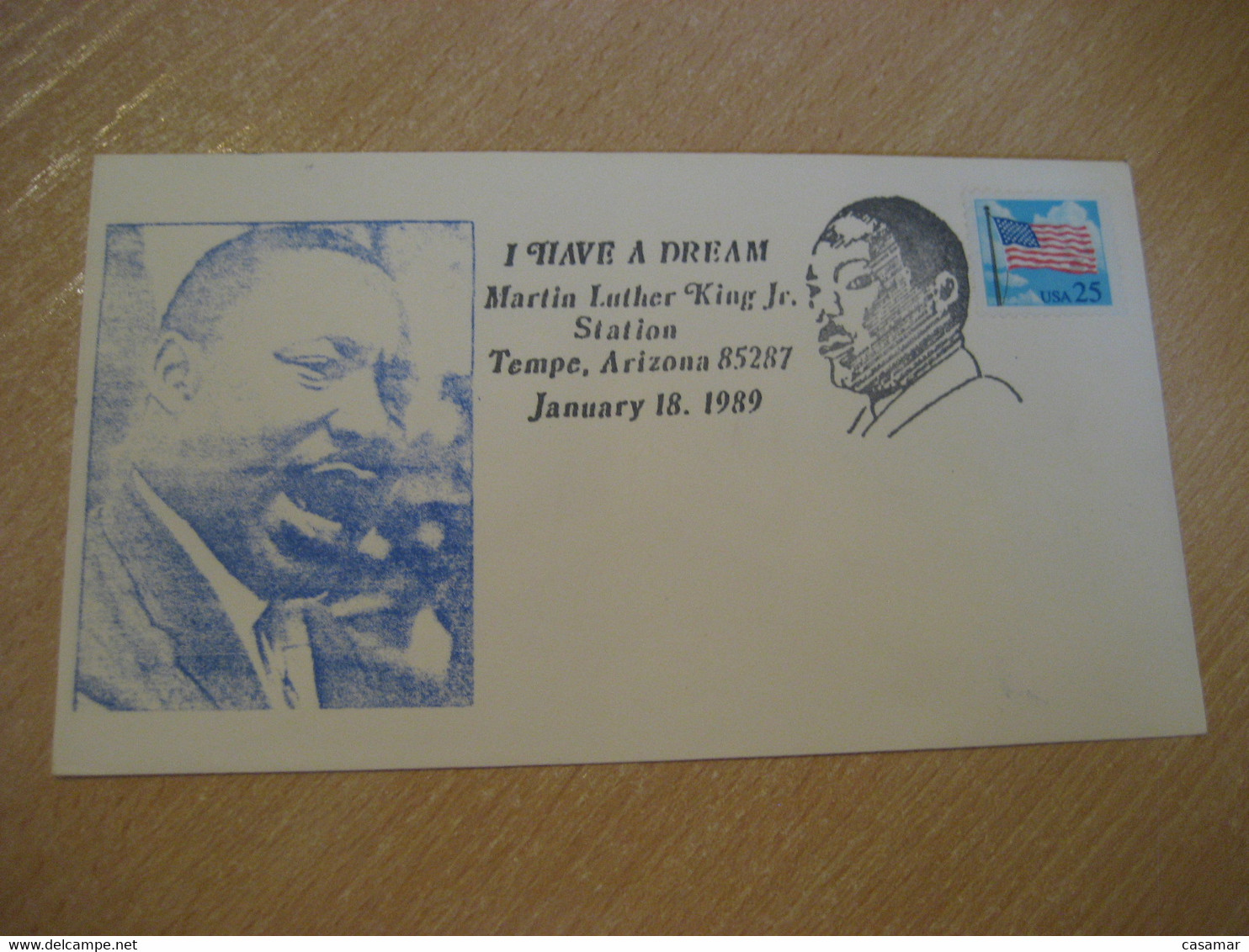 TEMPE 1989 Martin Luther King I Have A Dream Cancel Cover USA - Martin Luther King
