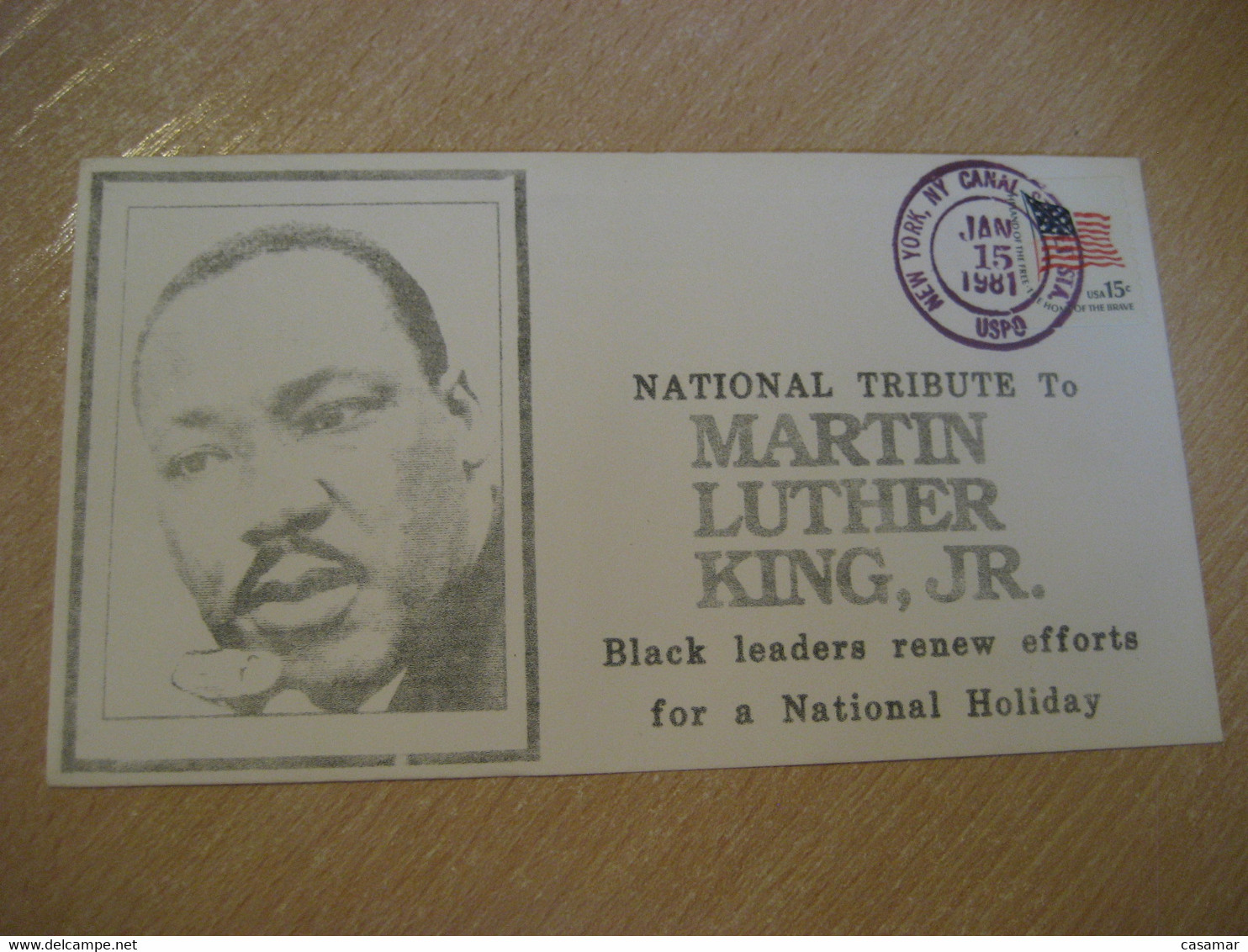 NEW YORK 1981 Martin Luther King National Tribute Cancel Cover USA - Martin Luther King