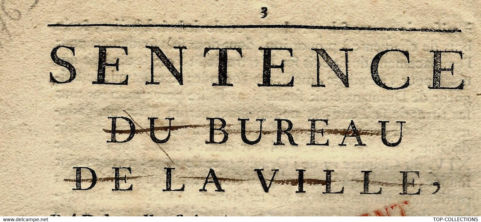 1763 MARCHANDS DE BOIS INDEMNITES  SENTENCE CONCERNANT LES PORTS DES RIVIERES AFFLUANTES DE PARIS  PARIS B.E.V.SCANS - Historical Documents