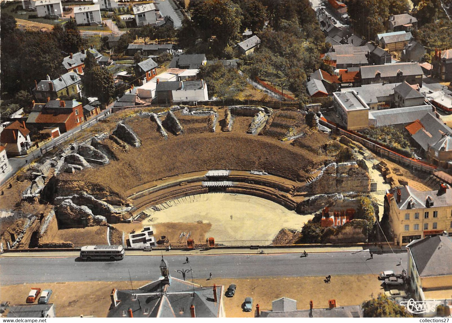 76-LILLEBONNE-LE THEATRE ROMAIN VUE AERIENNE - Lillebonne