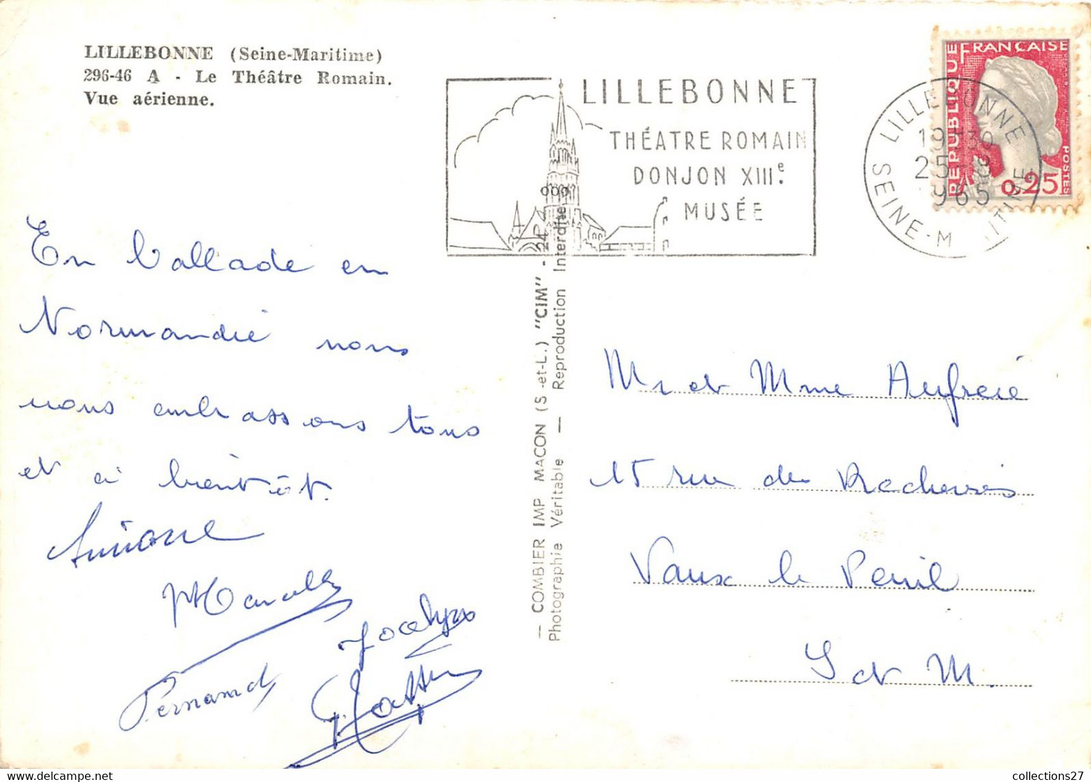 76-LILLEBONNE-LE THEATRE ROMAIN VUE AERIENNE - Lillebonne