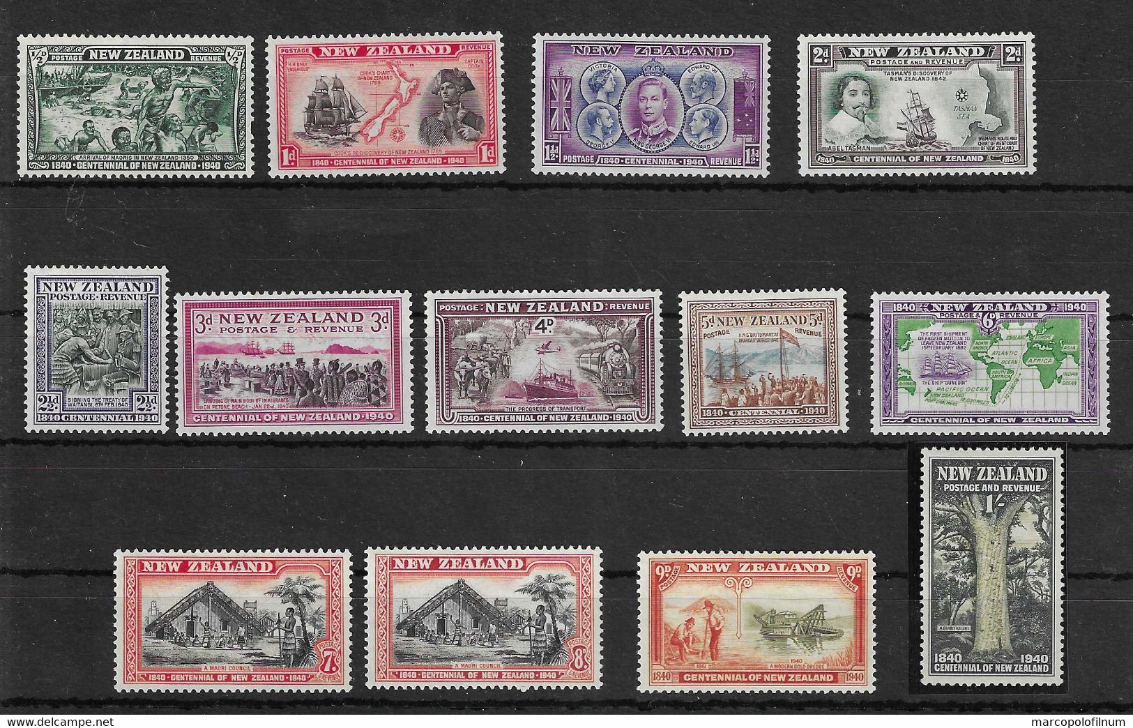 1939 - NEW ZEALAND - SERIE COMPLETA  - LEGGERA LINGUELLA - LIGHTLY HINGED - - Unused Stamps