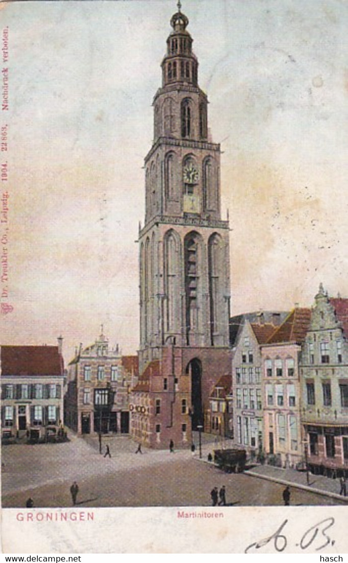 4868118Groningen, Martinitoren. 1904. (Vouw Zie Achterkant) - Groningen
