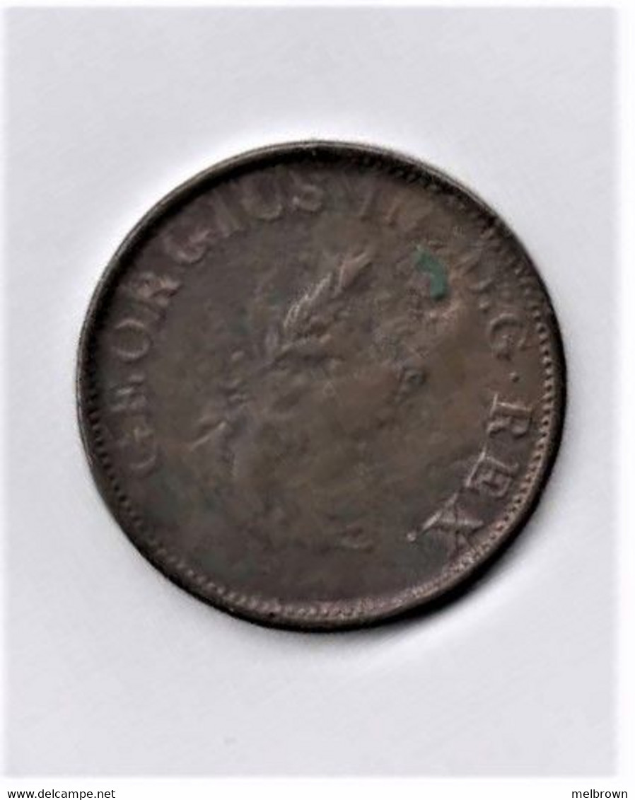 HIBERNIA 1805 GEORGE III HALFPENNY COLLECTIBLE COIN - B. 1/2 Penny