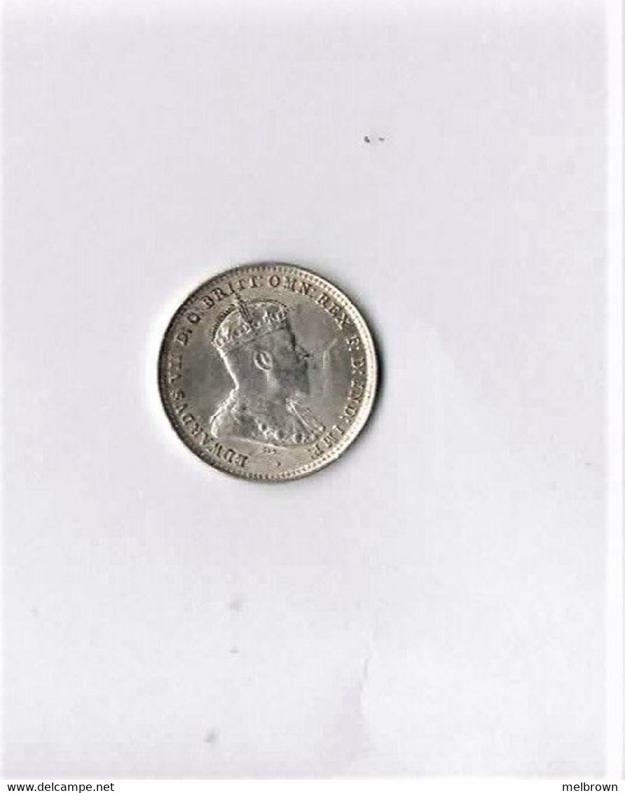 EDWARD VII 1910 Silver Threepence Australian Collectible Coin - Threepence
