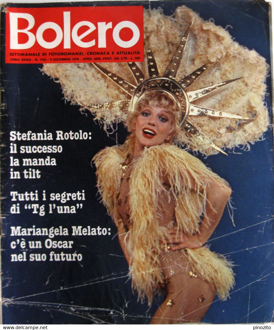 BOLERO 1701 1979 Stefania Rotolo Roberto Vecchioni Beatles Tullio Solenghi Alain Delon Christopher Connelly Ugo Tognazzi - Télévision