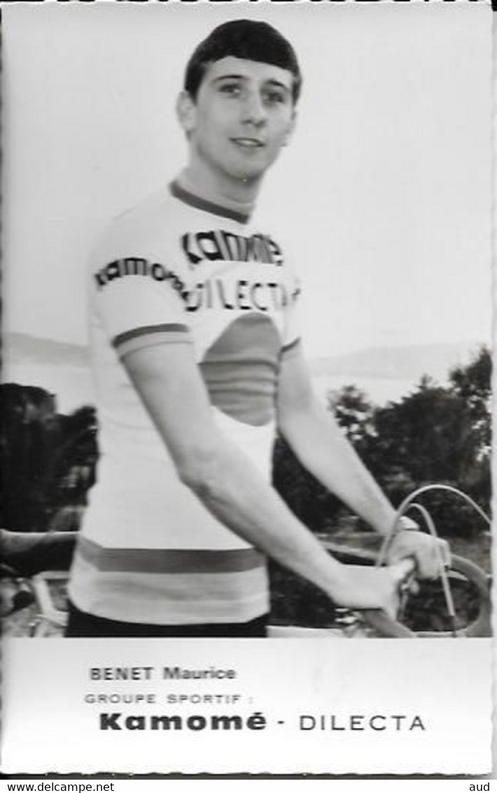 Maurice BENET, GROUPE SPORTIF KAMOME - DILECTA - DUNLOP, Dos Blanc, Coureur Cycliste - Ciclismo